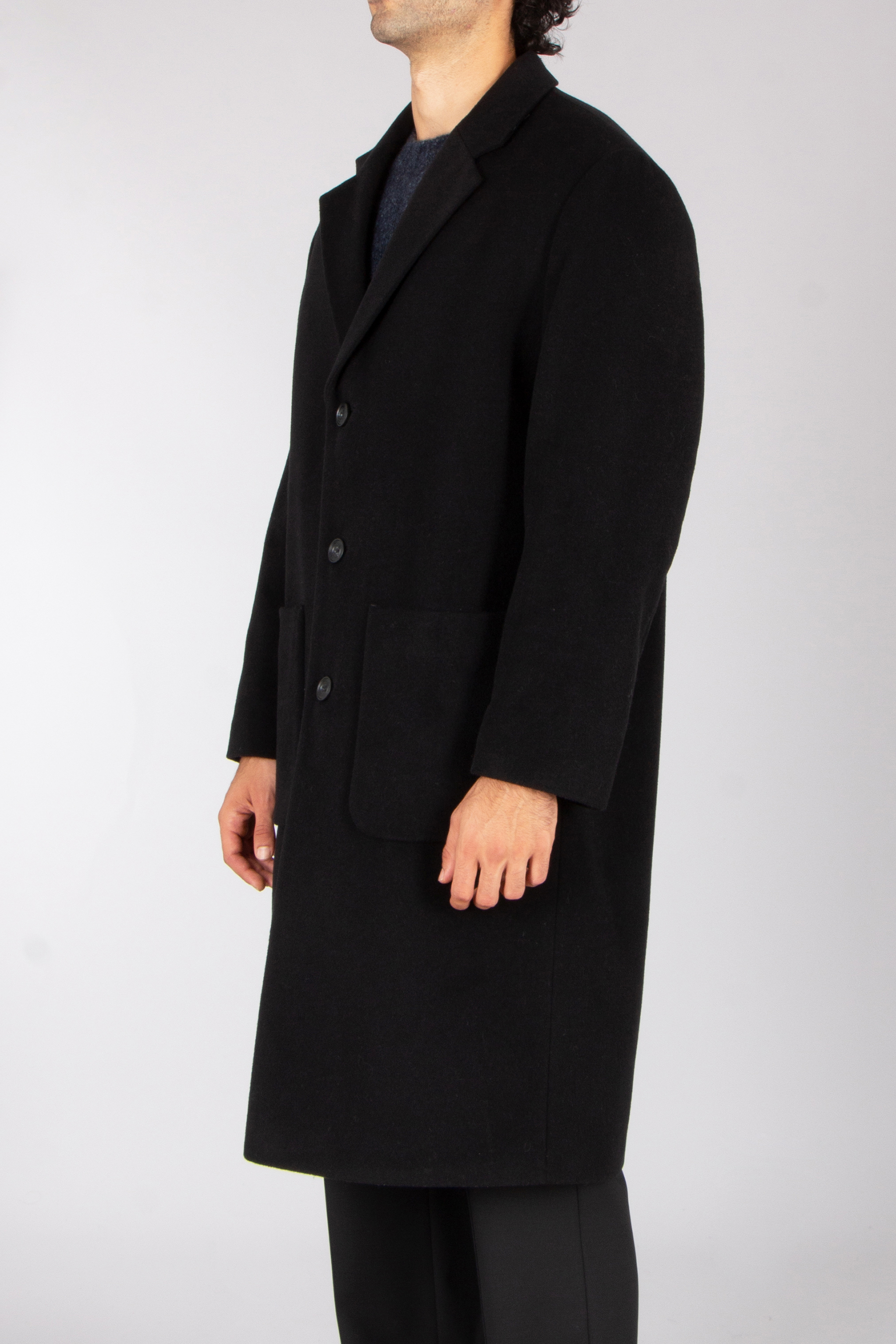 HUGO Regular Fit Super Black Recycled Wool Blend Coat Mazoro Bekleidung, Mantel
