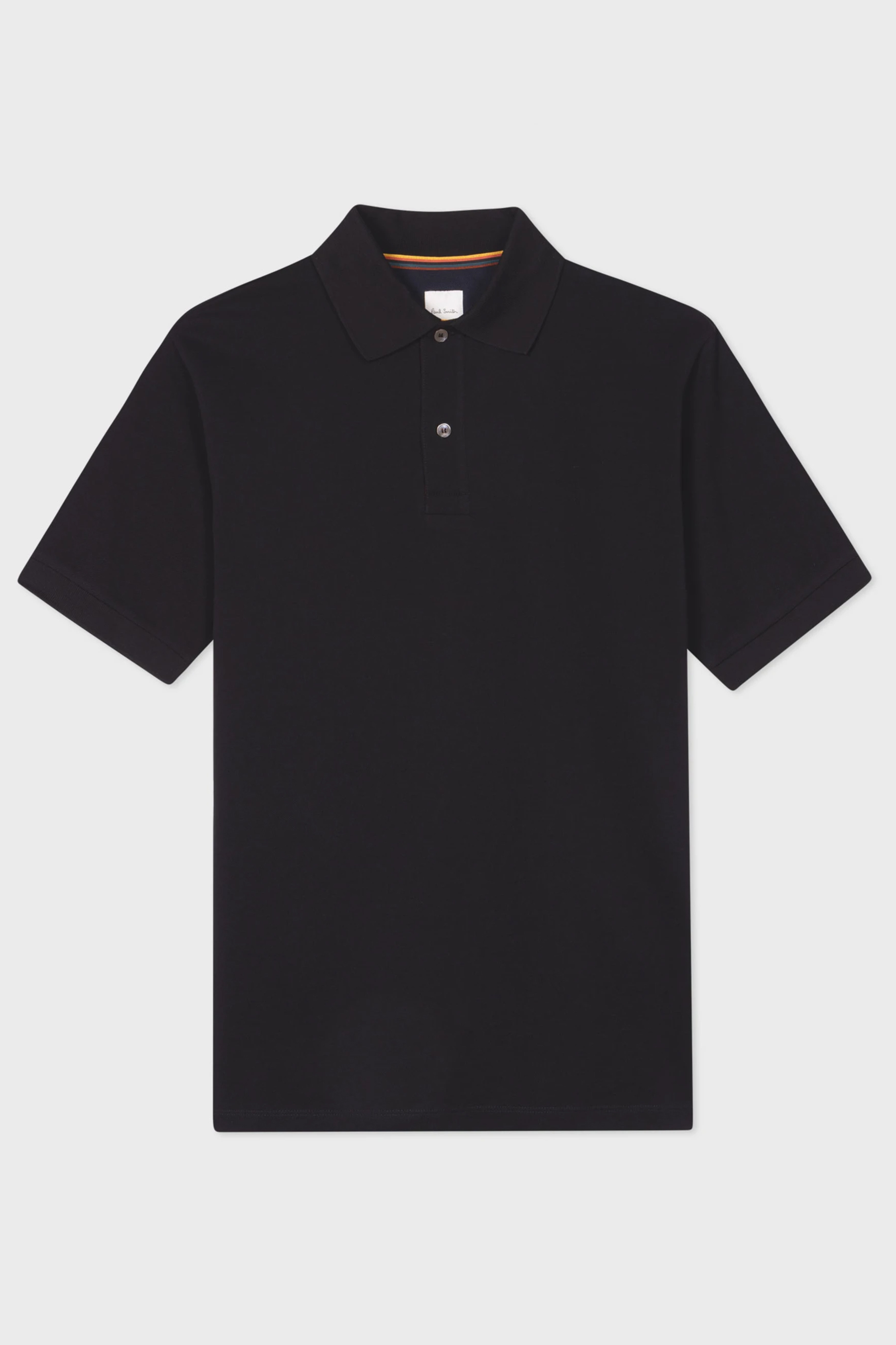PAUL SMITH 'Artist Stripe' Placket Cotton Piqué Polo Shirt PAUL SMITH 'Artist Stripe' Placket Cotton Piqué Polo Shirt