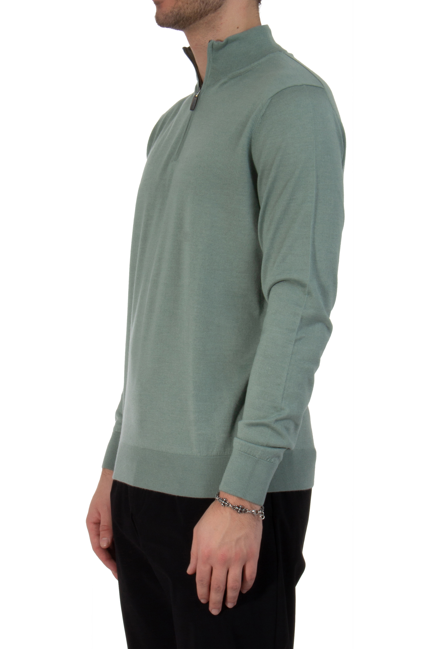 COLOMBO Cashmere Silk Blend Half Zip Sweater COLOMBO Cashmere Silk Blend Half Zip Sweater