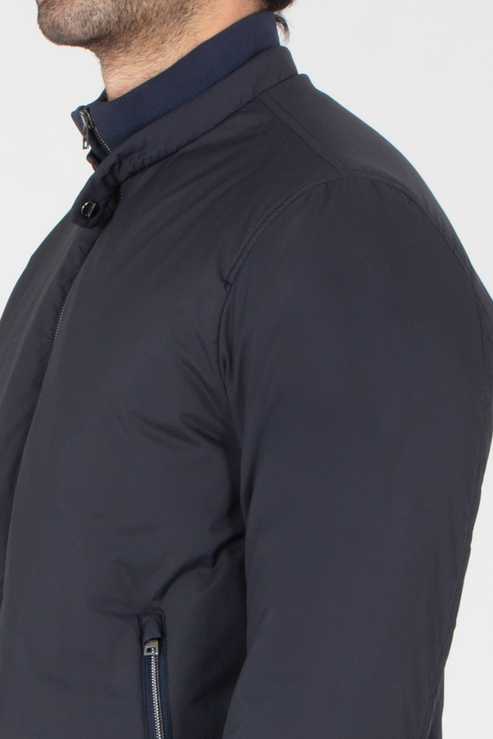 HERNO Regular Fit Ecoage Recycled Nylon Bomber Jacket