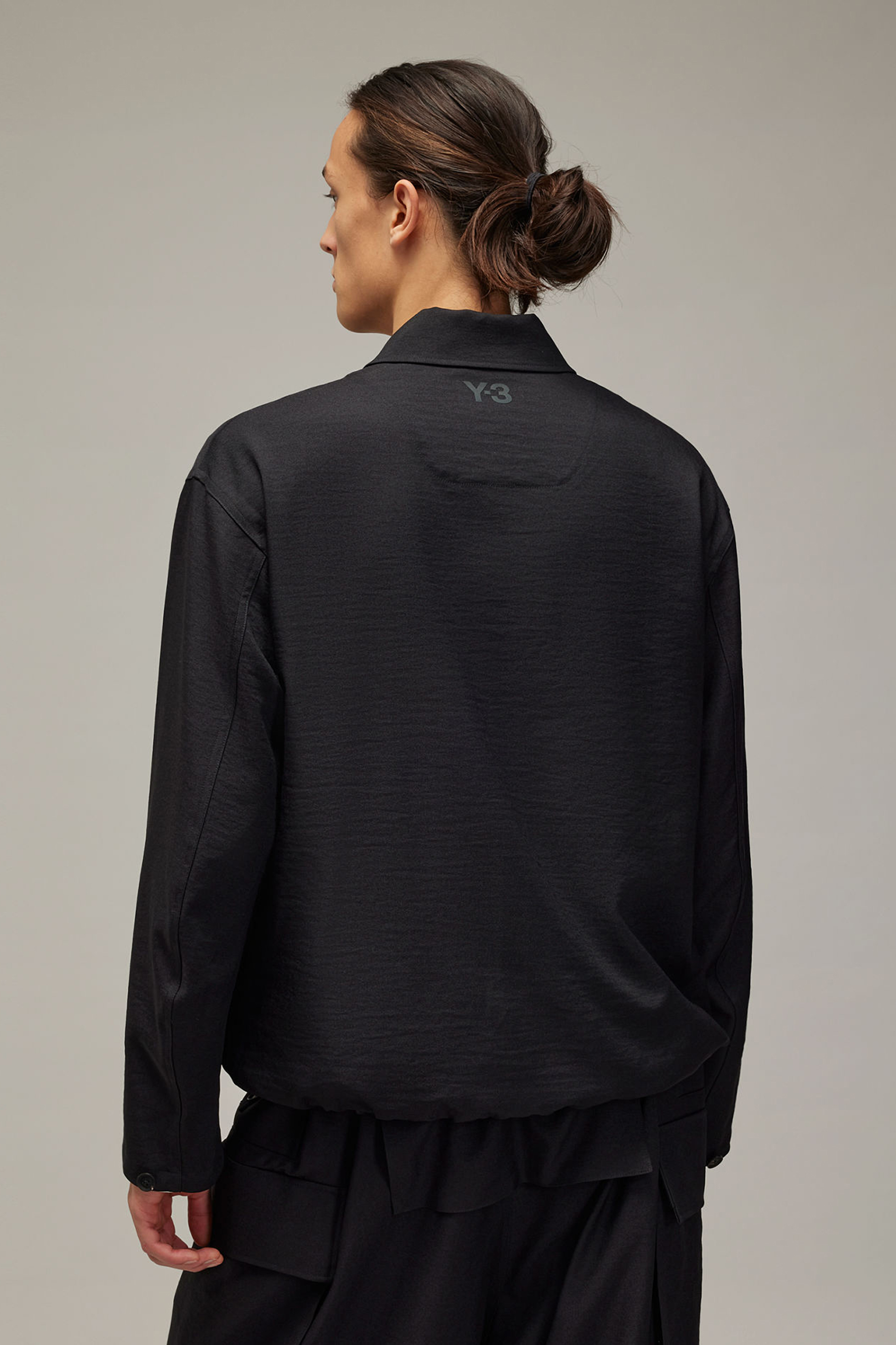 Y-3 Relaxed Fit Recycled Polyester Sport Uniform Coach Jacket Langarm, Bluse, Formelle Kleidung, Anzug, Mantel