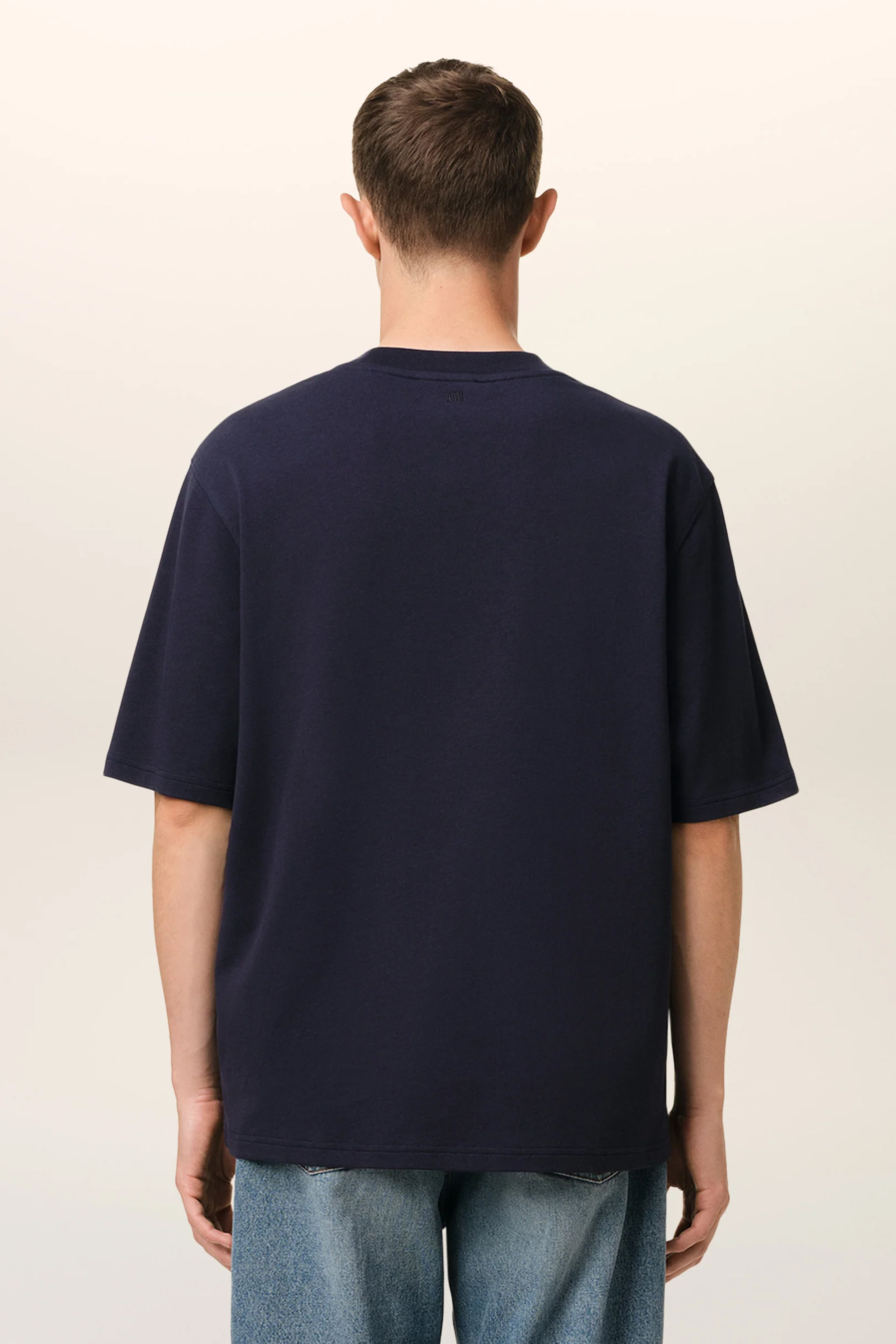 AMI PARIS Boxy Fit Organic Cotton Jersey T-Shirt AMI PARIS Boxy Fit Organic Cotton Jersey T-Shirt