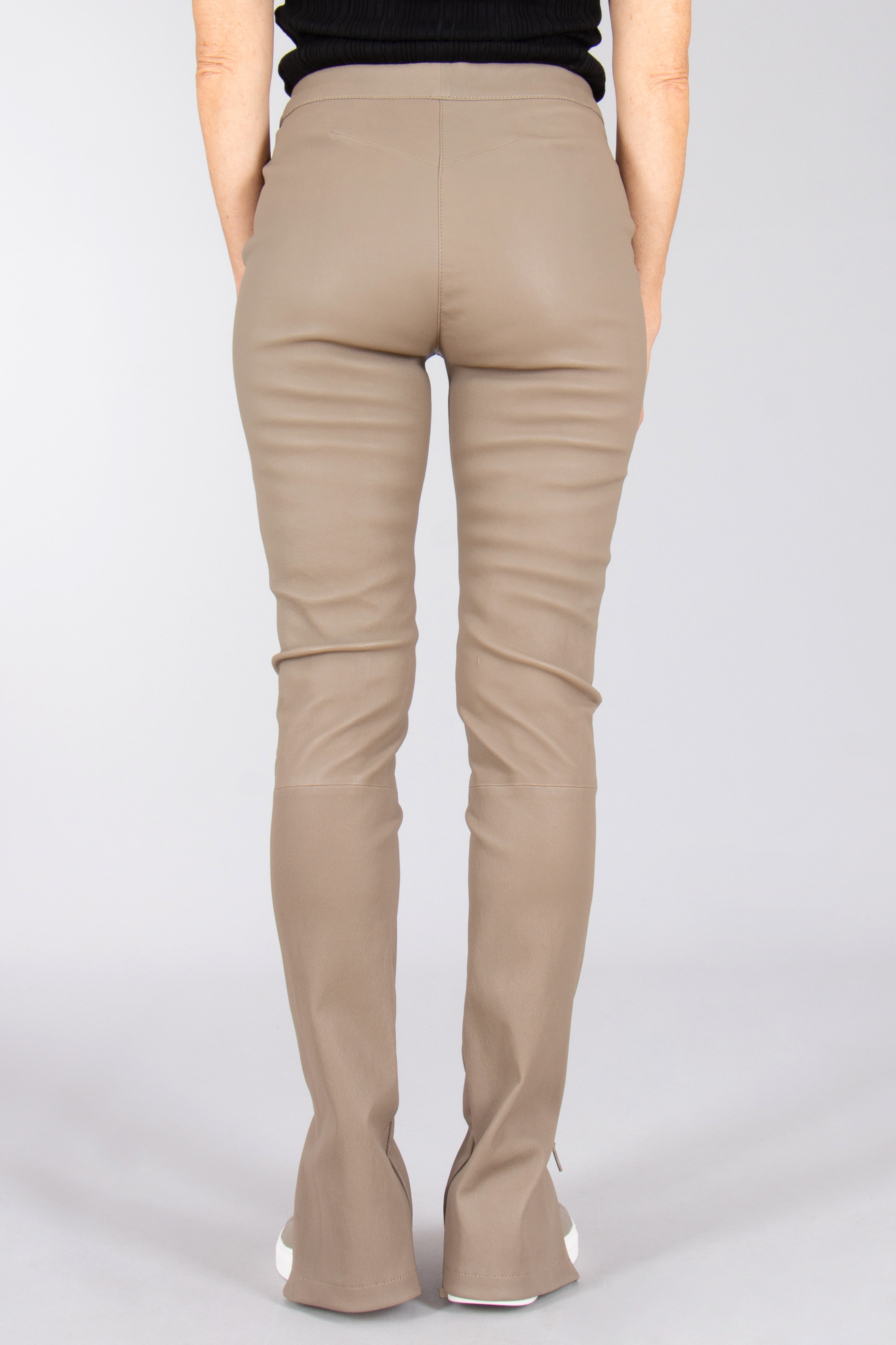 BOSS Slim Fit Lamb Leather Stretch Leggings Simax Bekleidung, Hosen, Khaki