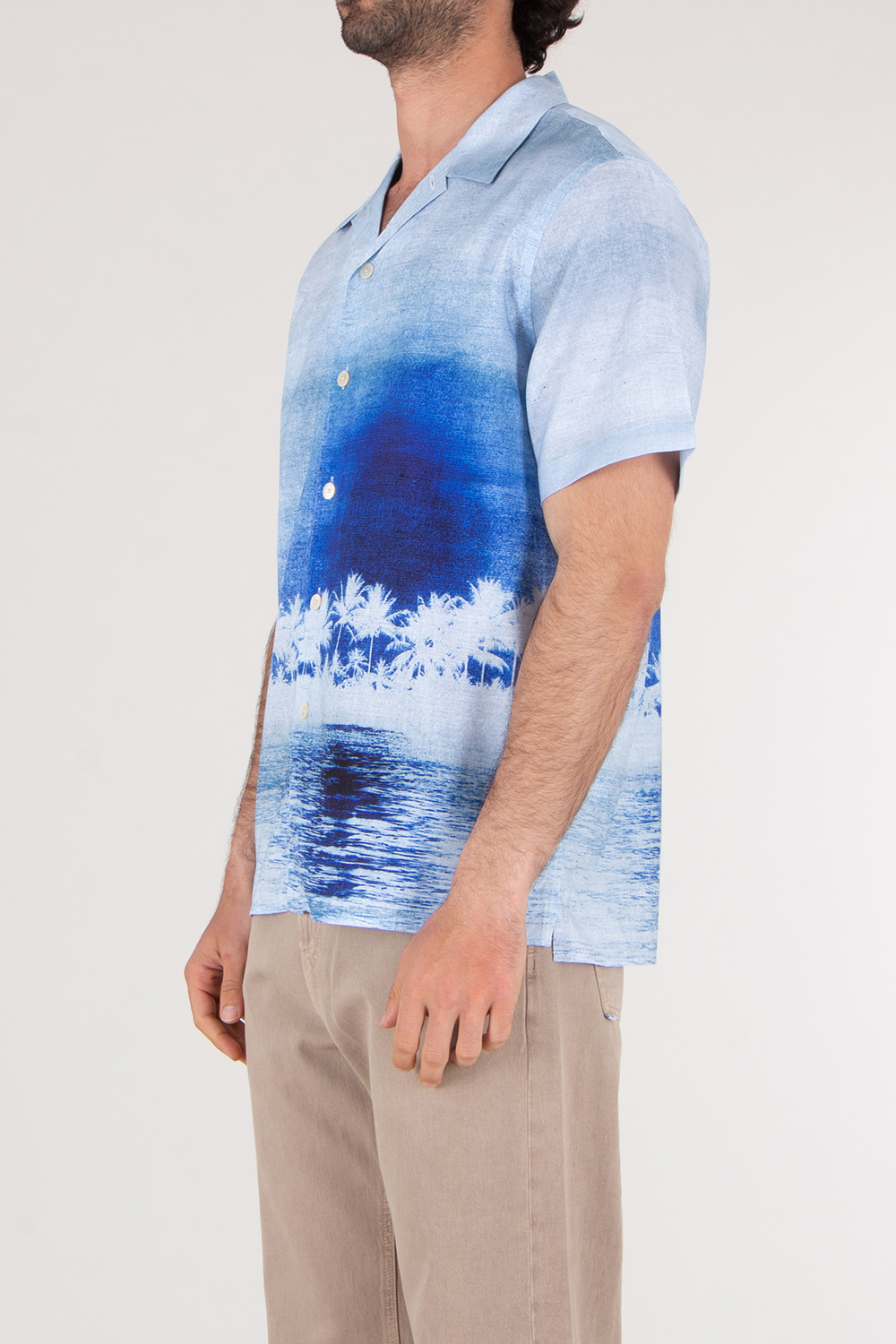 PAUL SMITH Relaxed Fit Short Sleeve Bowling Shirt