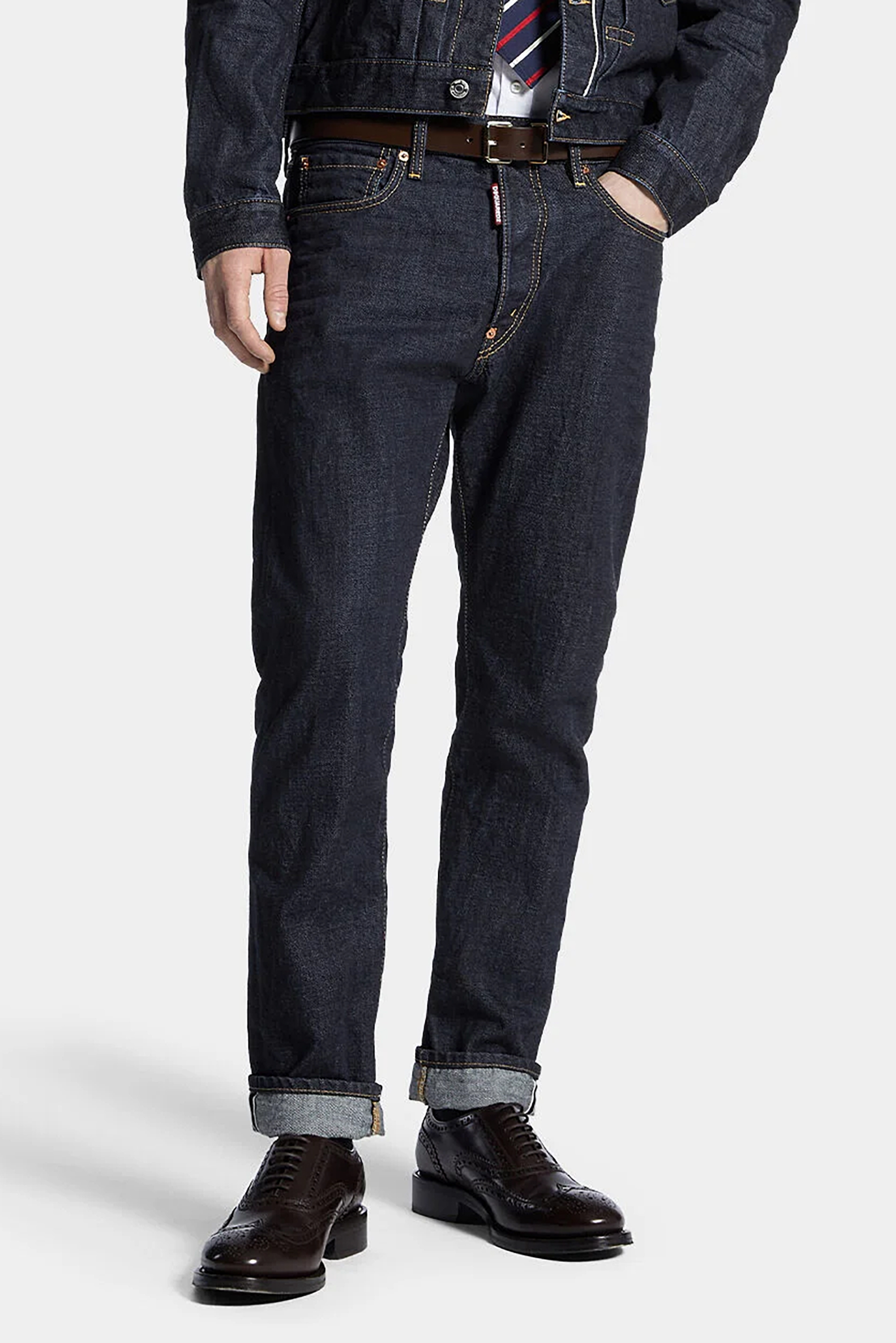 DSQUARED2 Slim Fit Cimosa Authentic Japanese Selvedge Denim Dean Jeans