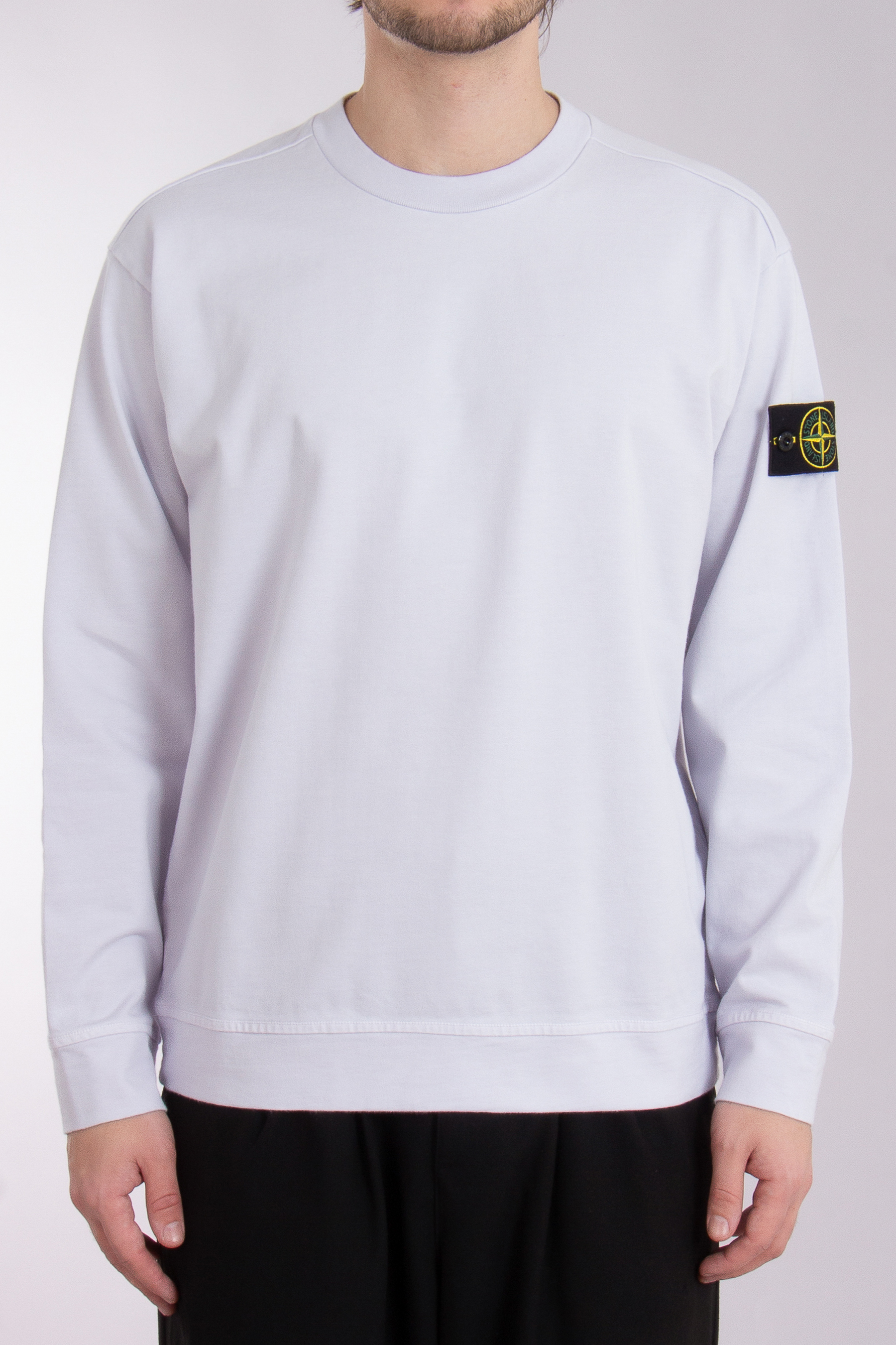 STONE ISLAND Garment Dyed Cotton Fleece Sweatshirt