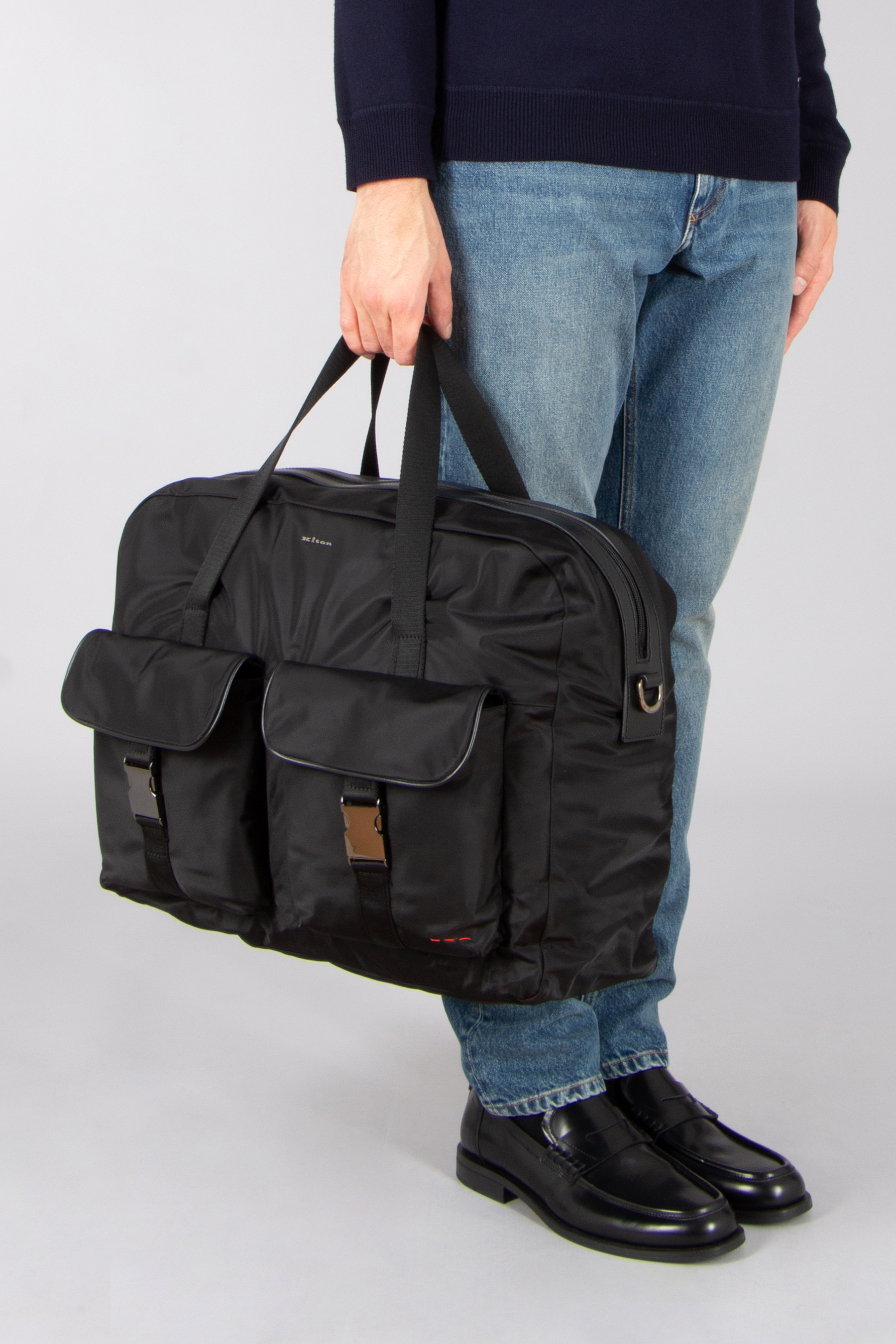 KITON Nylon Blend Duffle Bag Tasche, Schuhwerk, Schuh, Tragetasche, Handtasche