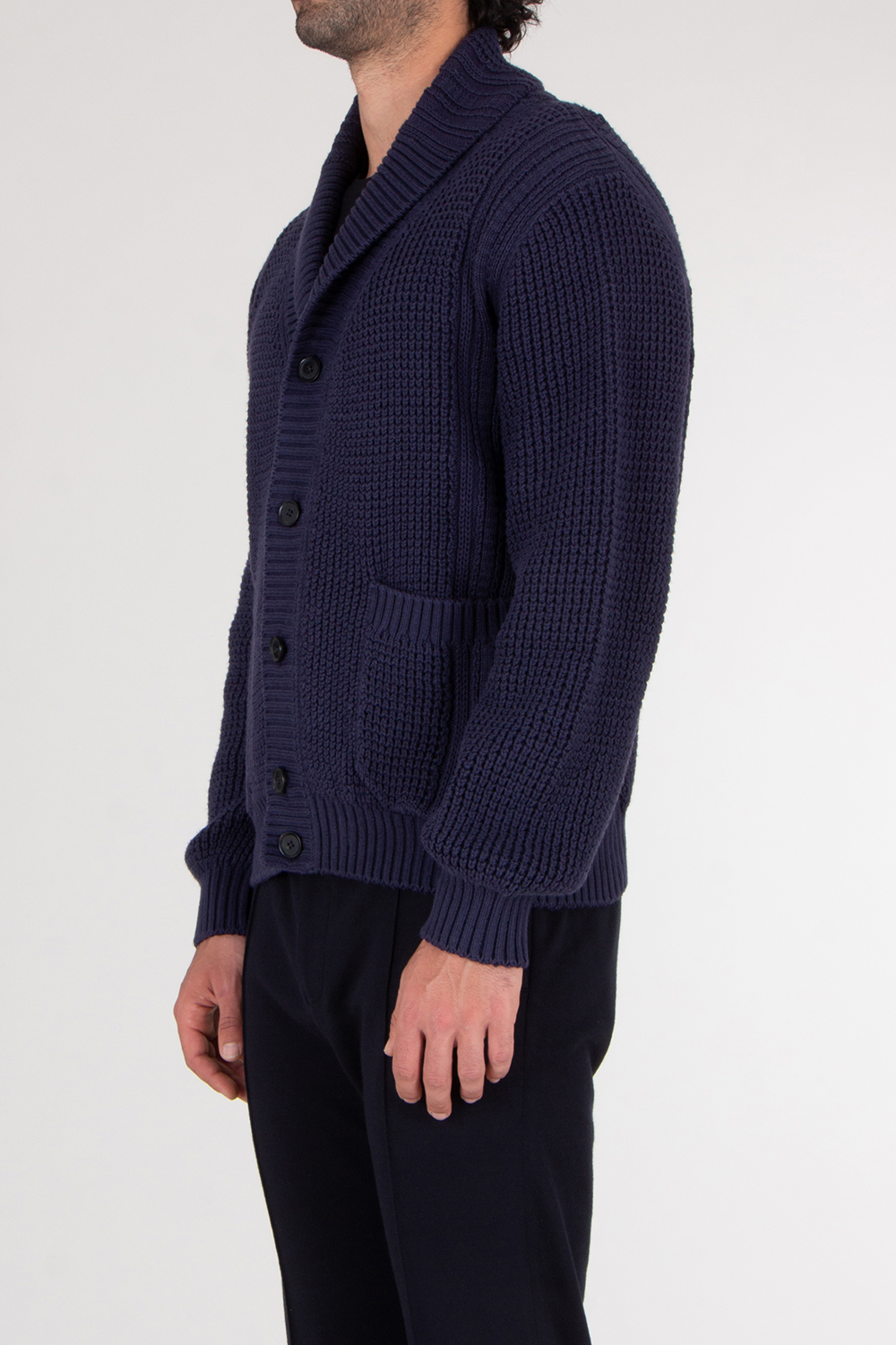 ZEGNA Knitted Silk Cotton Fisherman's Rib Cardigan
