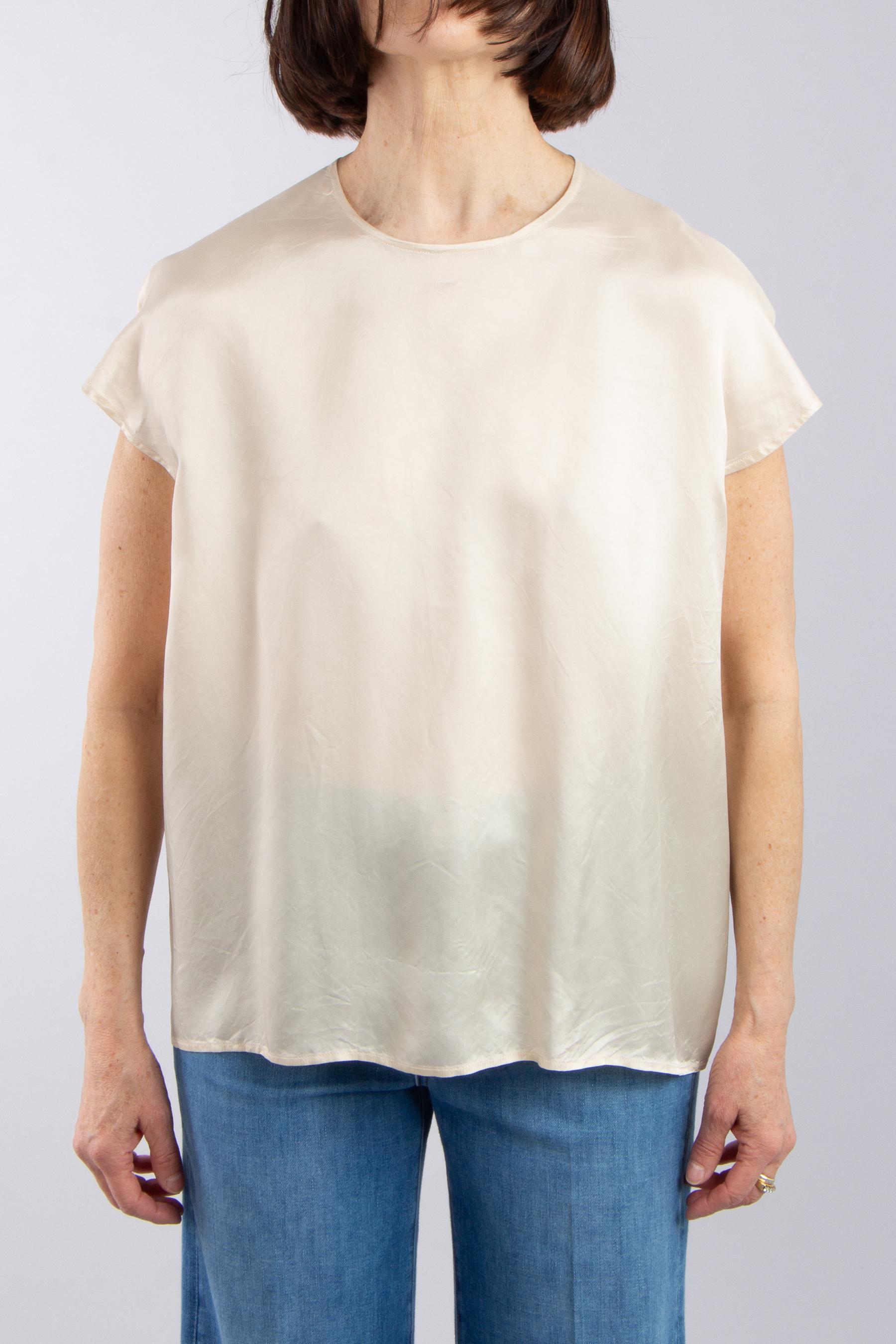 ASPESI Short Sleeve Viscose Blouse