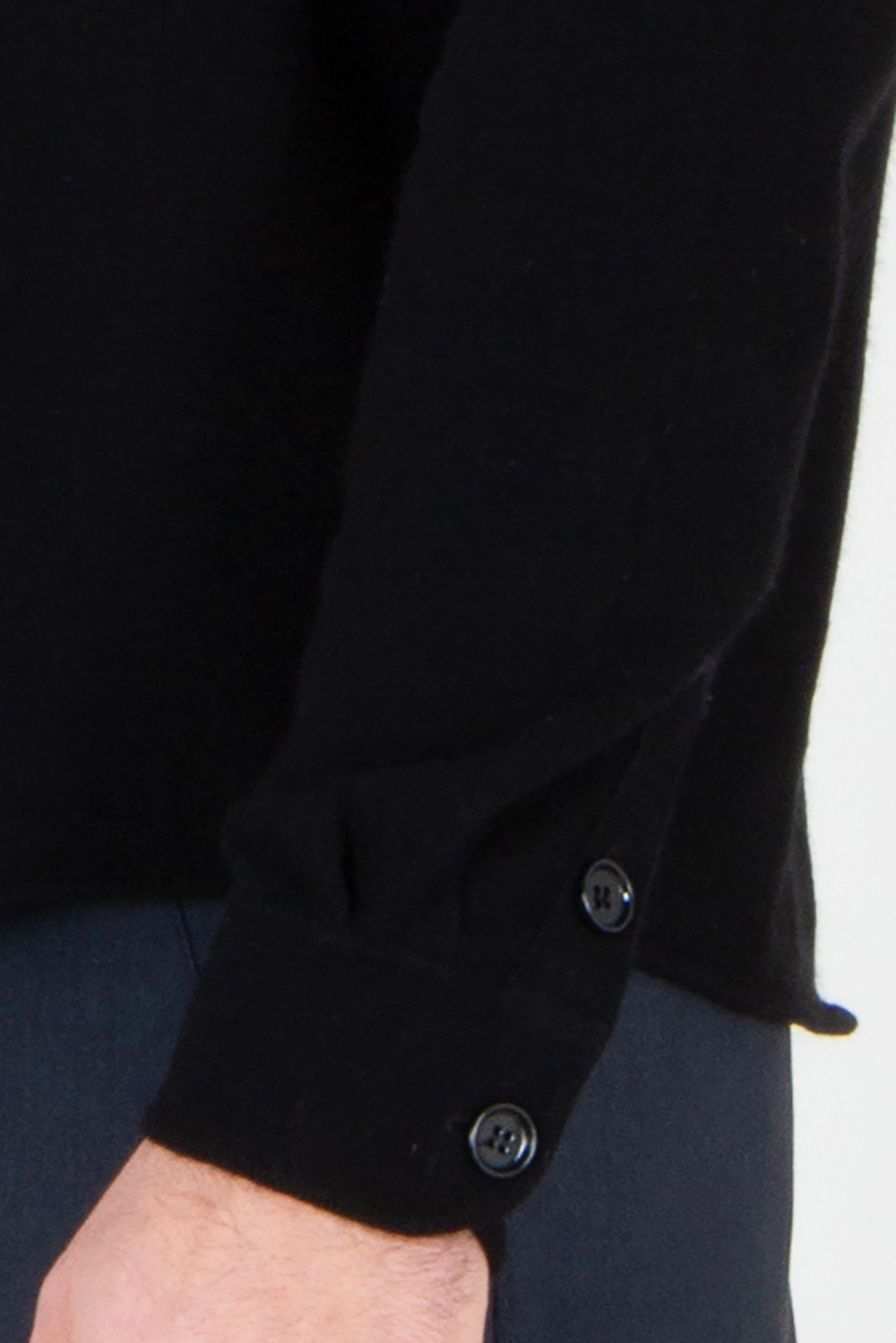 ALLUDE Regular Fit Cotton-Cashmere Blend Knit Shirt