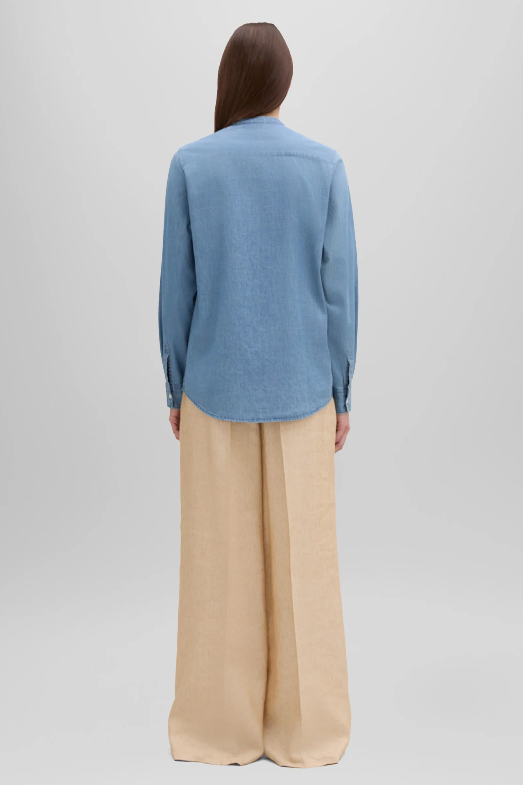 ASPESI Regular Fit Cotton Denim Blouse