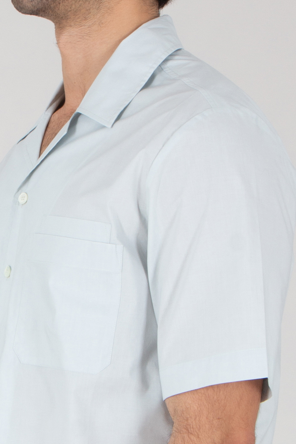 ROBERTO COLLINA Boxy Fit Cotton Poplin Short-Sleeve Shirt