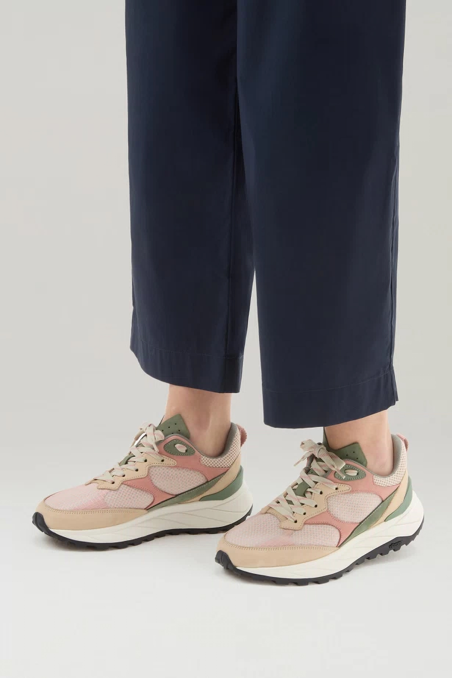 WOOLRICH Nubuk Leather & Ripstop Running Sneakers WOOLRICH Nubuk Leather & Ripstop Running Sneakers