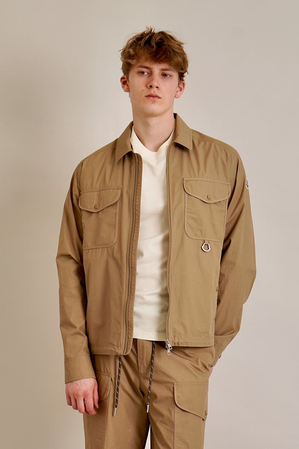 MONCLER Regular Fit Cotton Poplin Shirt Jacket