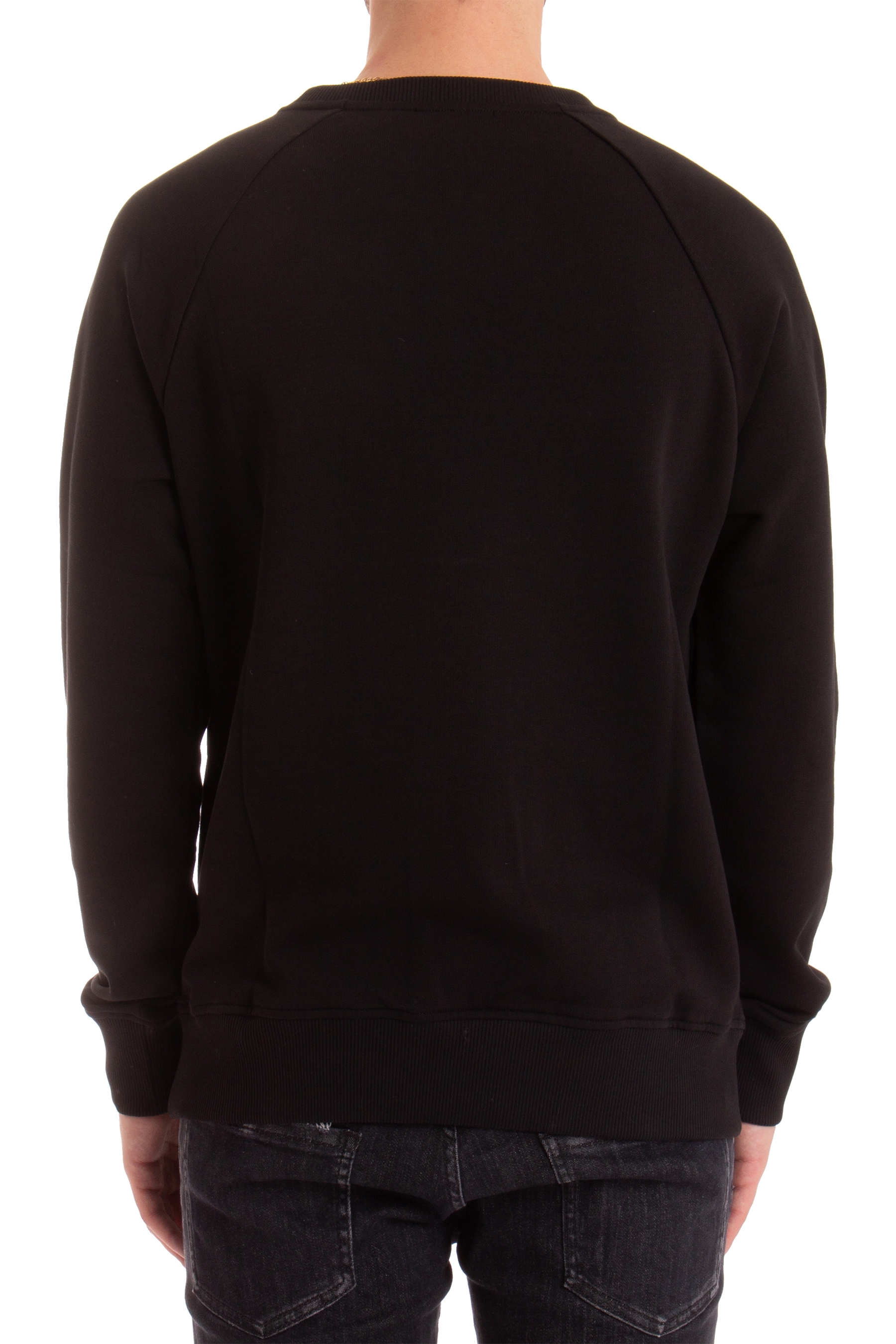 BALMAIN Flocked Organic Cotton Sweatshirt BALMAIN Flocked Organic Cotton Sweatshirt