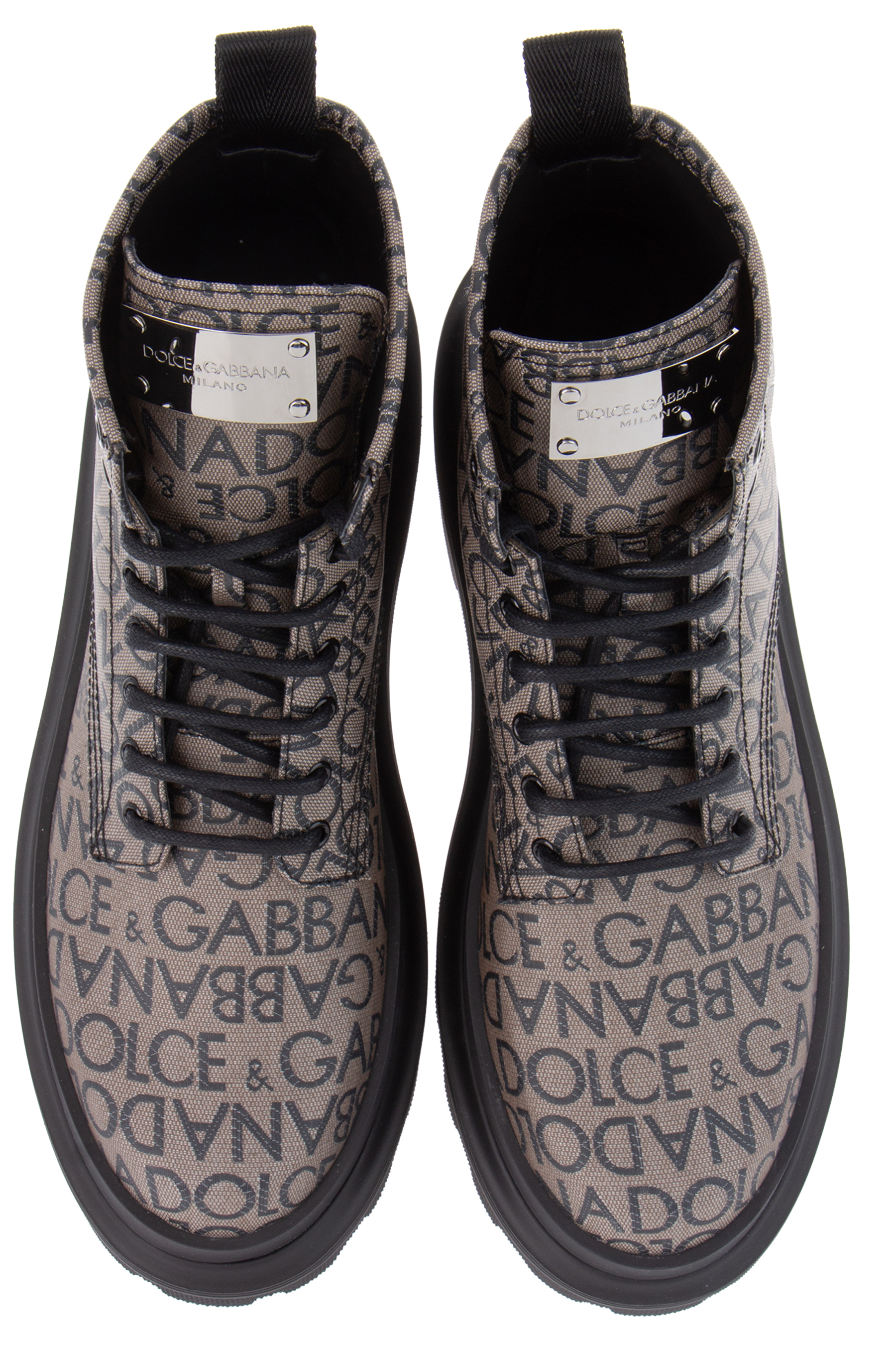 DOLCE & GABBANA Coated Jacquard Ankle Boots DOLCE & GABBANA Coated Jacquard Ankle Boots