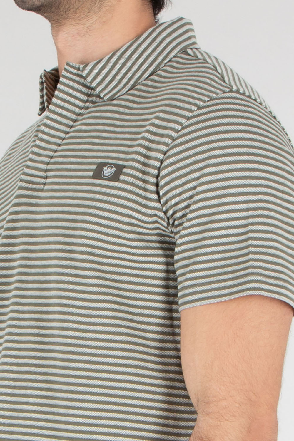 EMPORIO ARMANI Regular Fit Striped Cotton Polo Shirt
