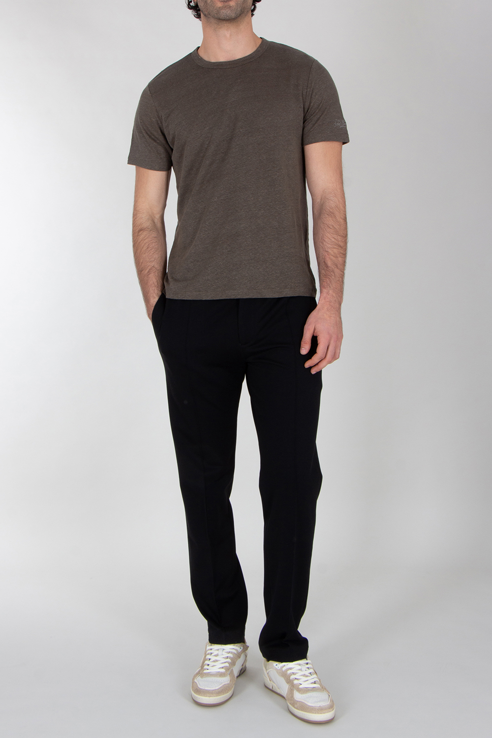 MC 2 SAINT BARTH Regular Fit Linen Jersey T-Shirt 