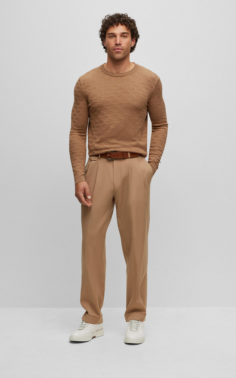 BOSS Silk Knit Sweater L-Odante BOSS Silk Knit Sweater L-Odante