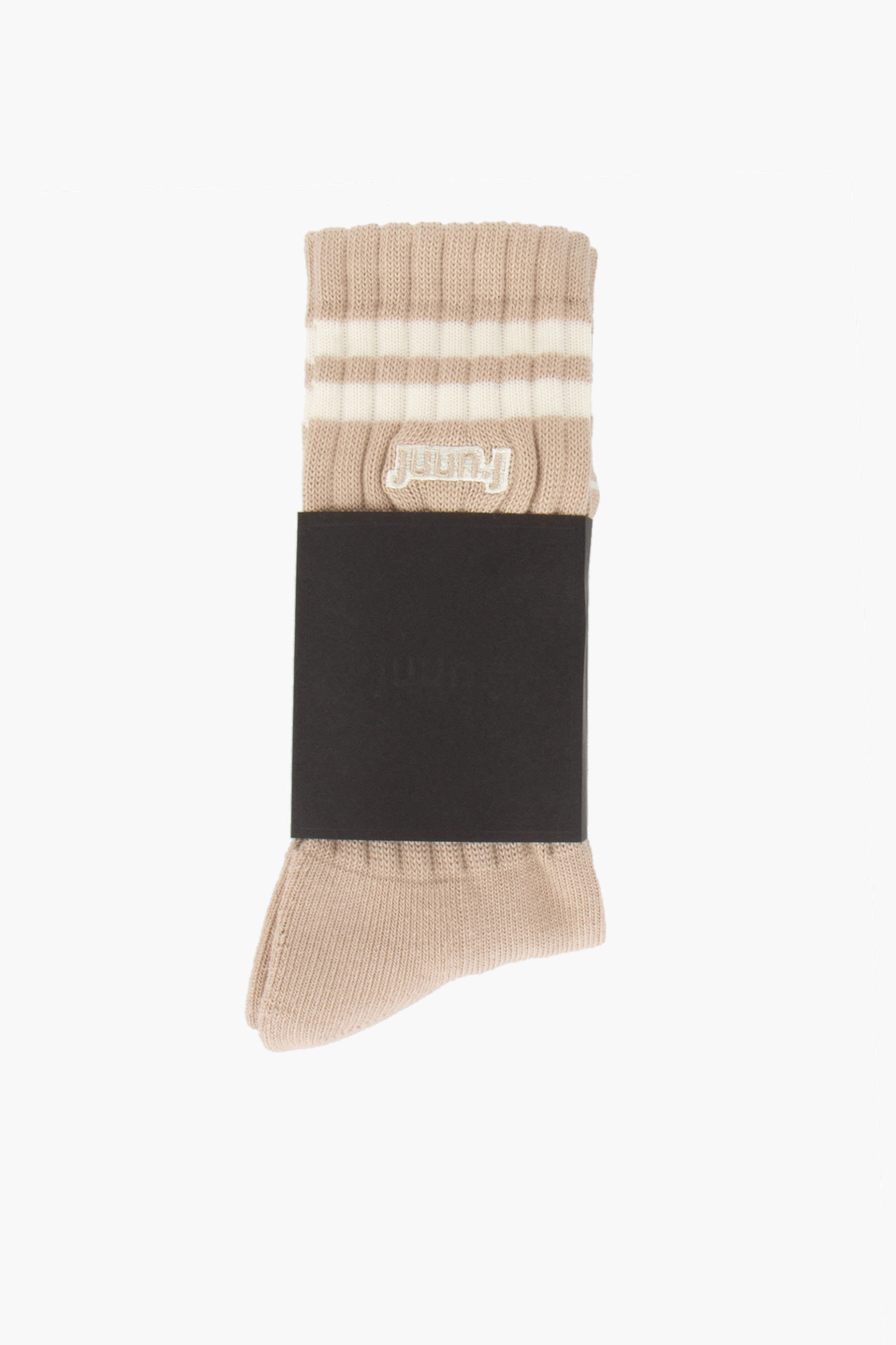 JUUN.J Logo Cotton Blend Stripe Socks