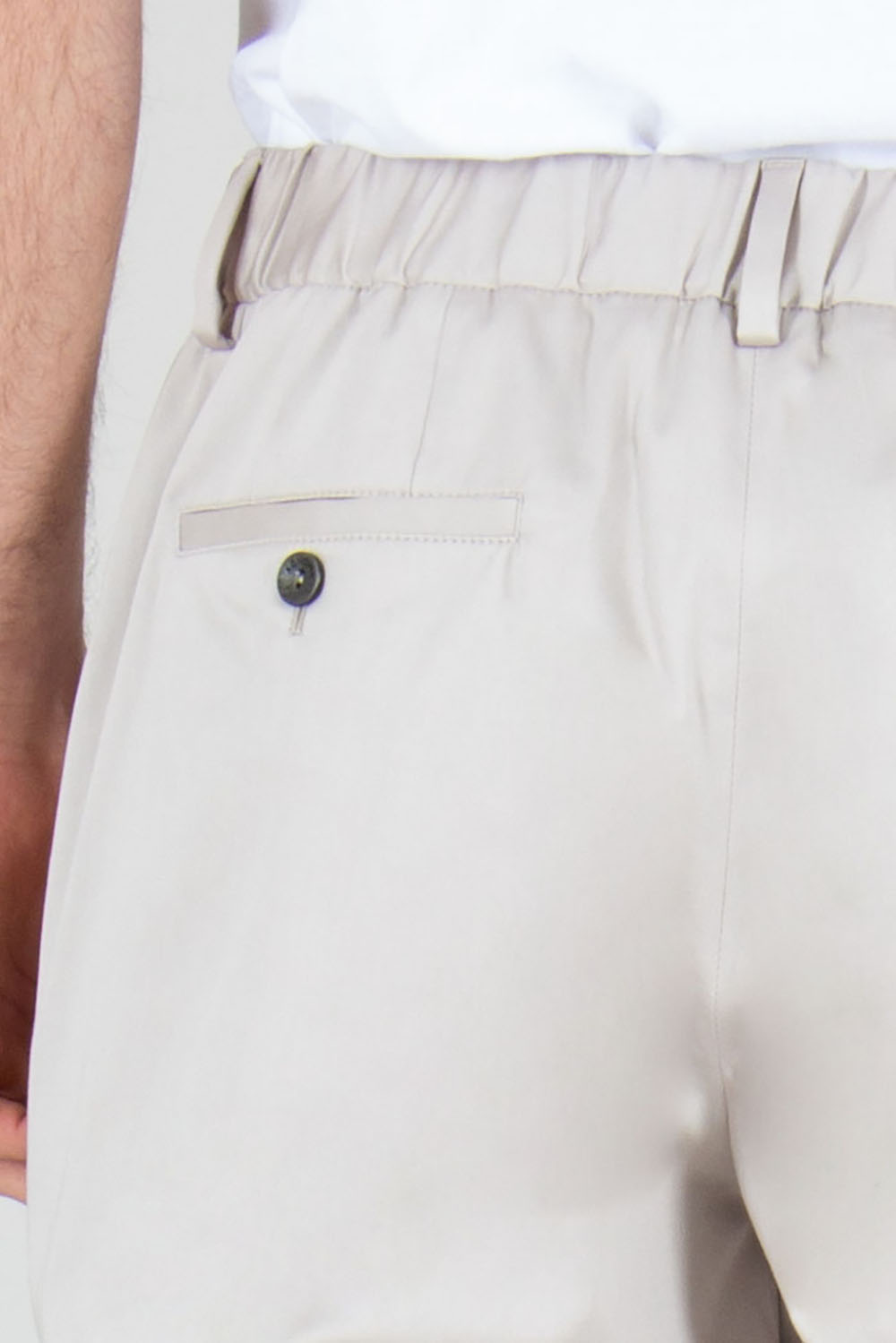 AGNONA Semi-Tailored Fit Cotton Stretch Satin One Pince Chinos