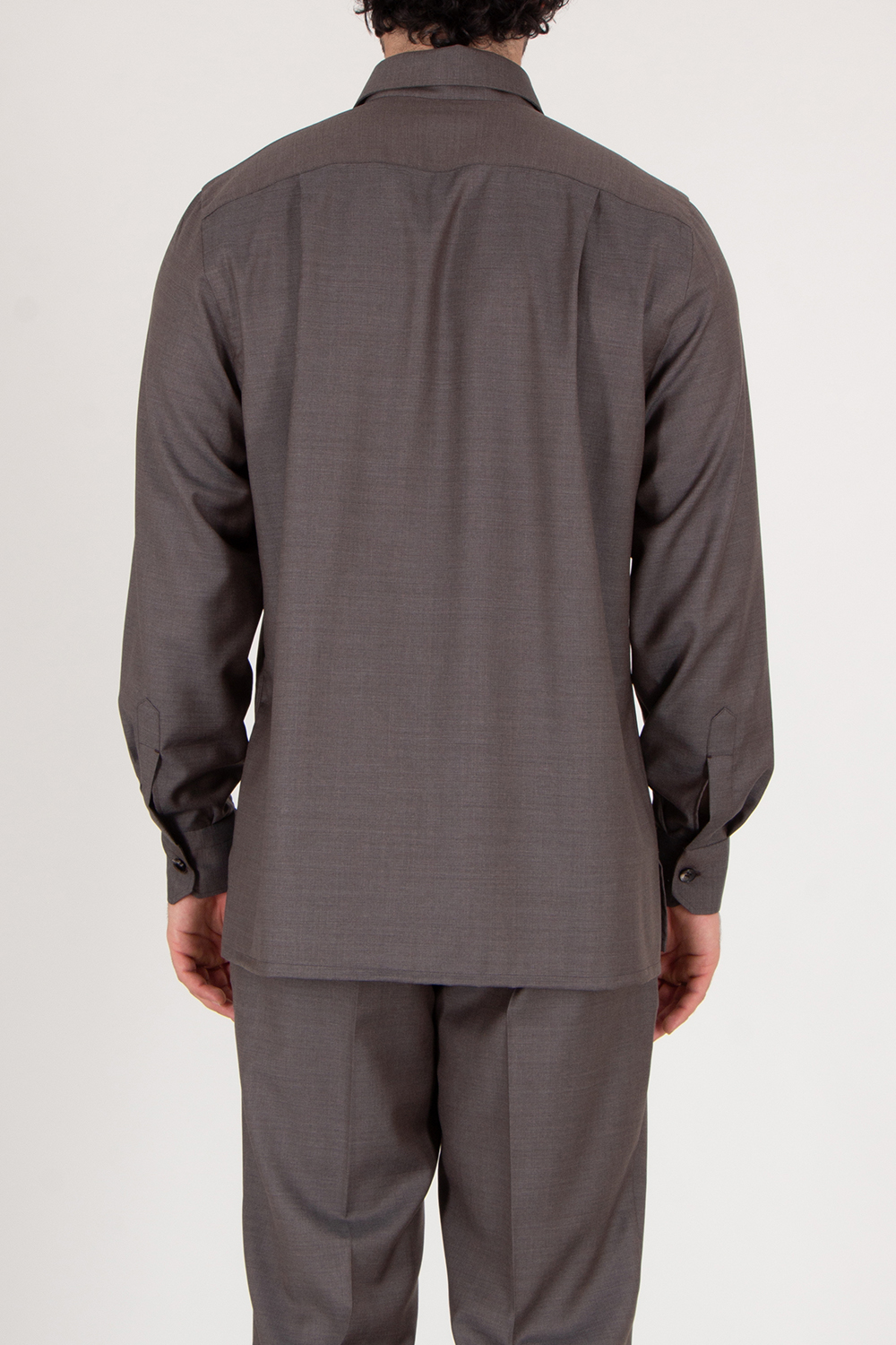 KITON Relaxed Fit Virgin Wool Overshirt