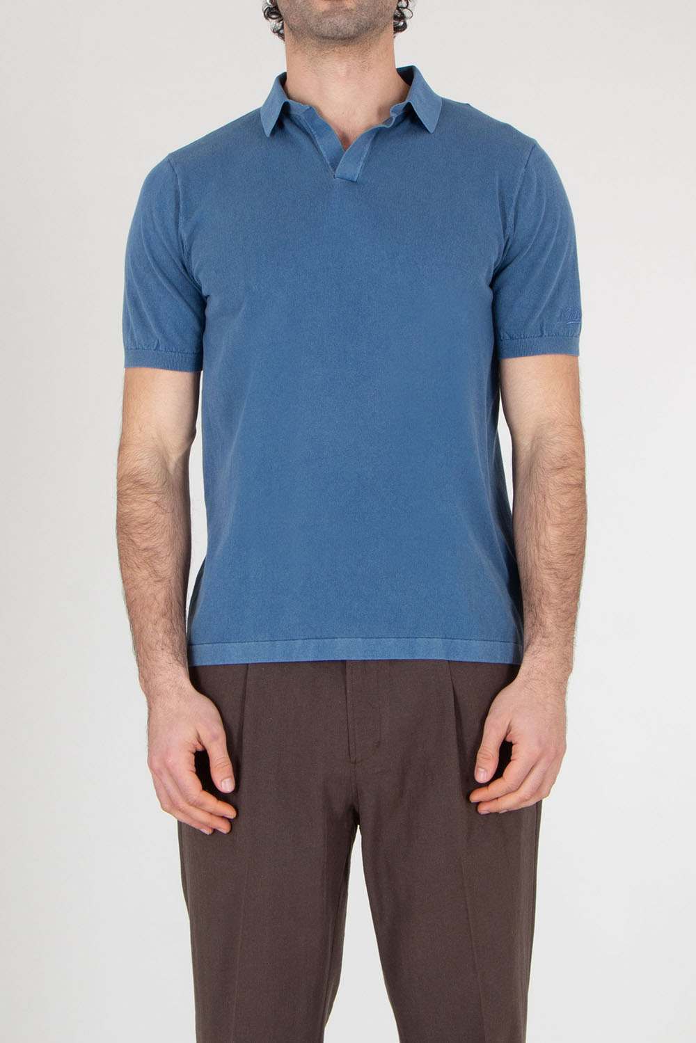 MC 2 SAINT BARTH Regular Fit knitted polo shirt with vintage treatment Sloan