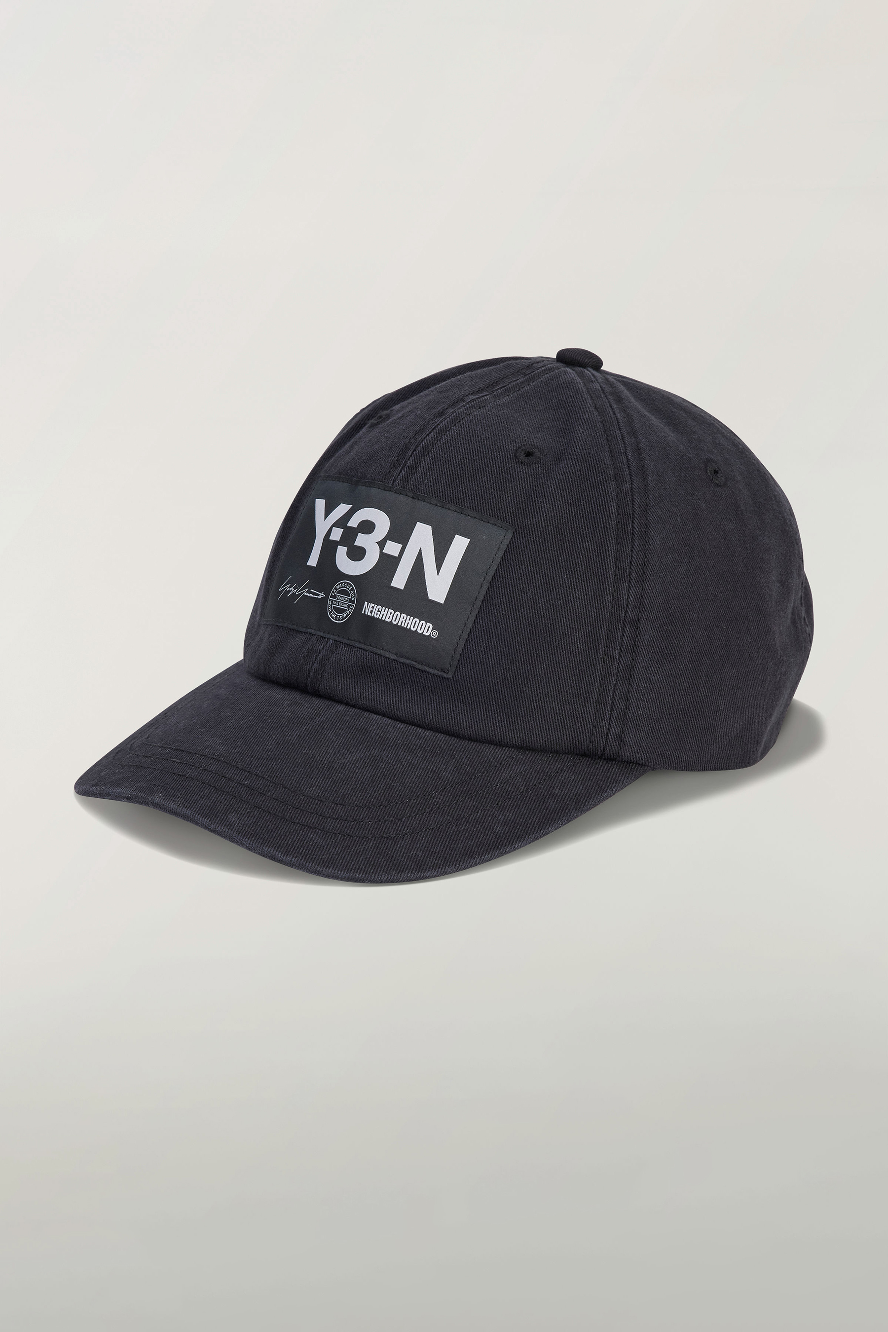Y-3 x NEIGHBORHOOD Cotton Twill Flat Brim Cap Baseball-Kappe, Mütze, Kleidung, Hut