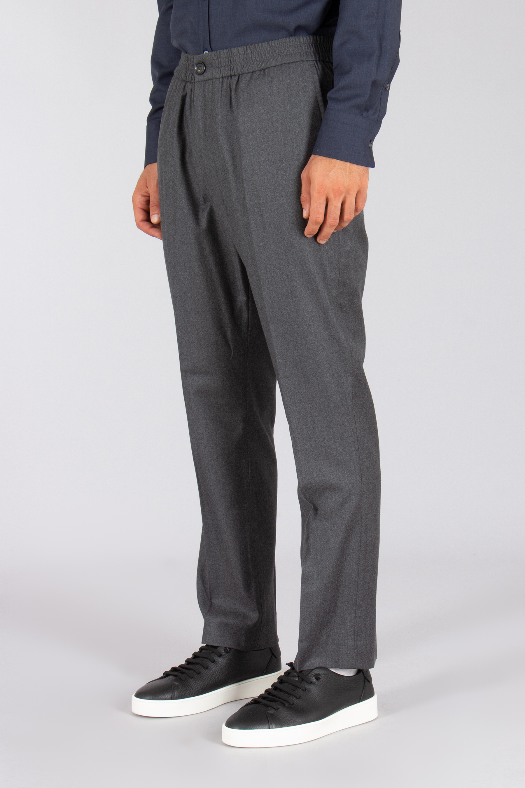 AMI PARIS Straight Fit Virgin Wool Canvas Pants Bekleidung, Hosen, Jeans, Schuhwerk, Schuh