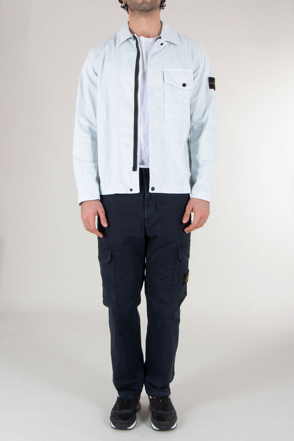 STONE ISLAND Regular Fit Stretch Cotton Overshirt  