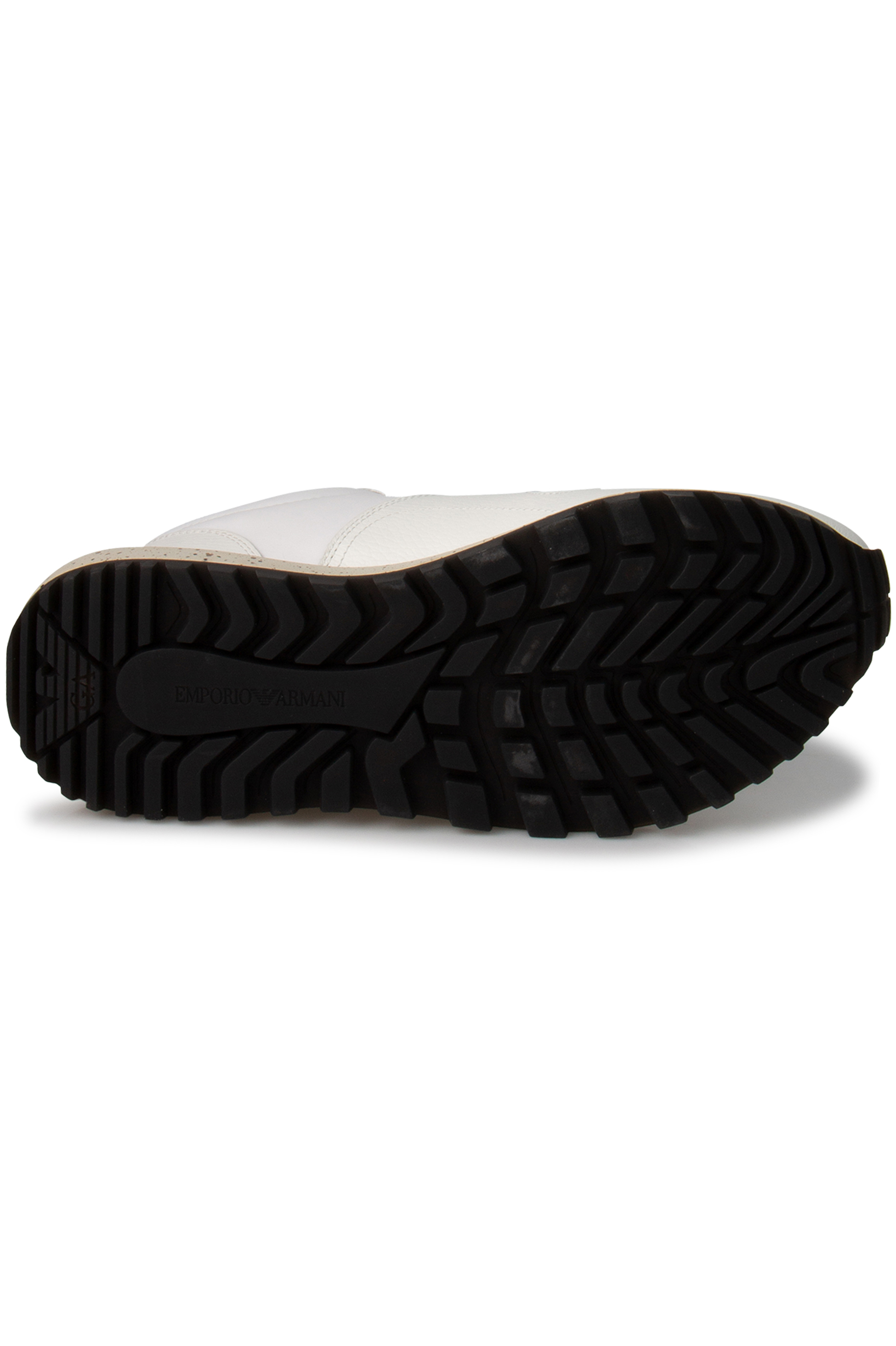 EMPORIO ARMANI Sustainable Collection Leather Sneakers