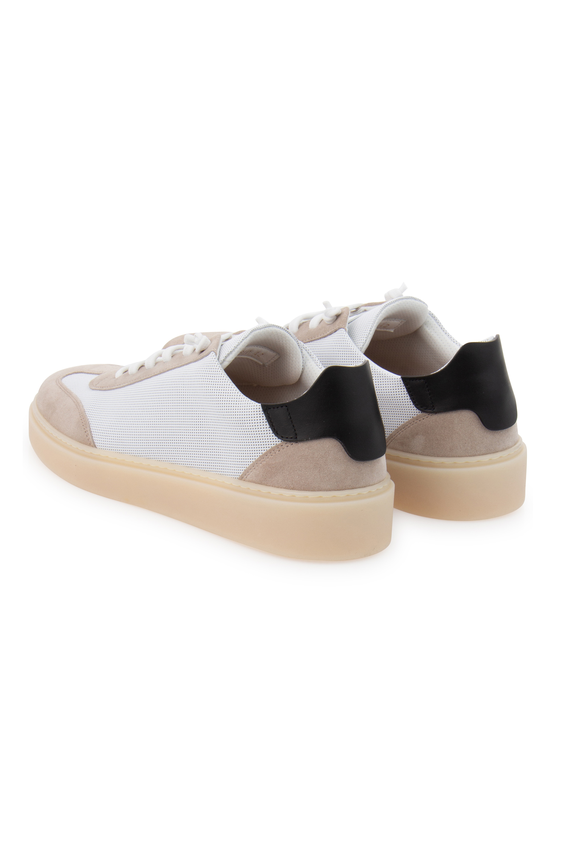 FABIANO RICCI Punched Leather & Suede Sneakers FABIANO RICCI Punched Leather & Suede Sneakers