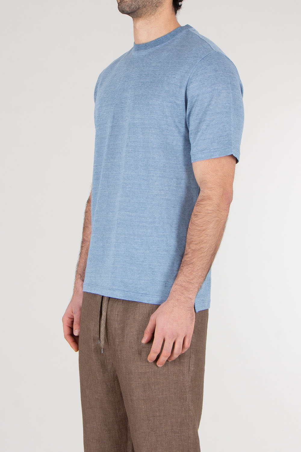 AGNONA Regular Fit Embroidered Linen Jersey T-Shirt