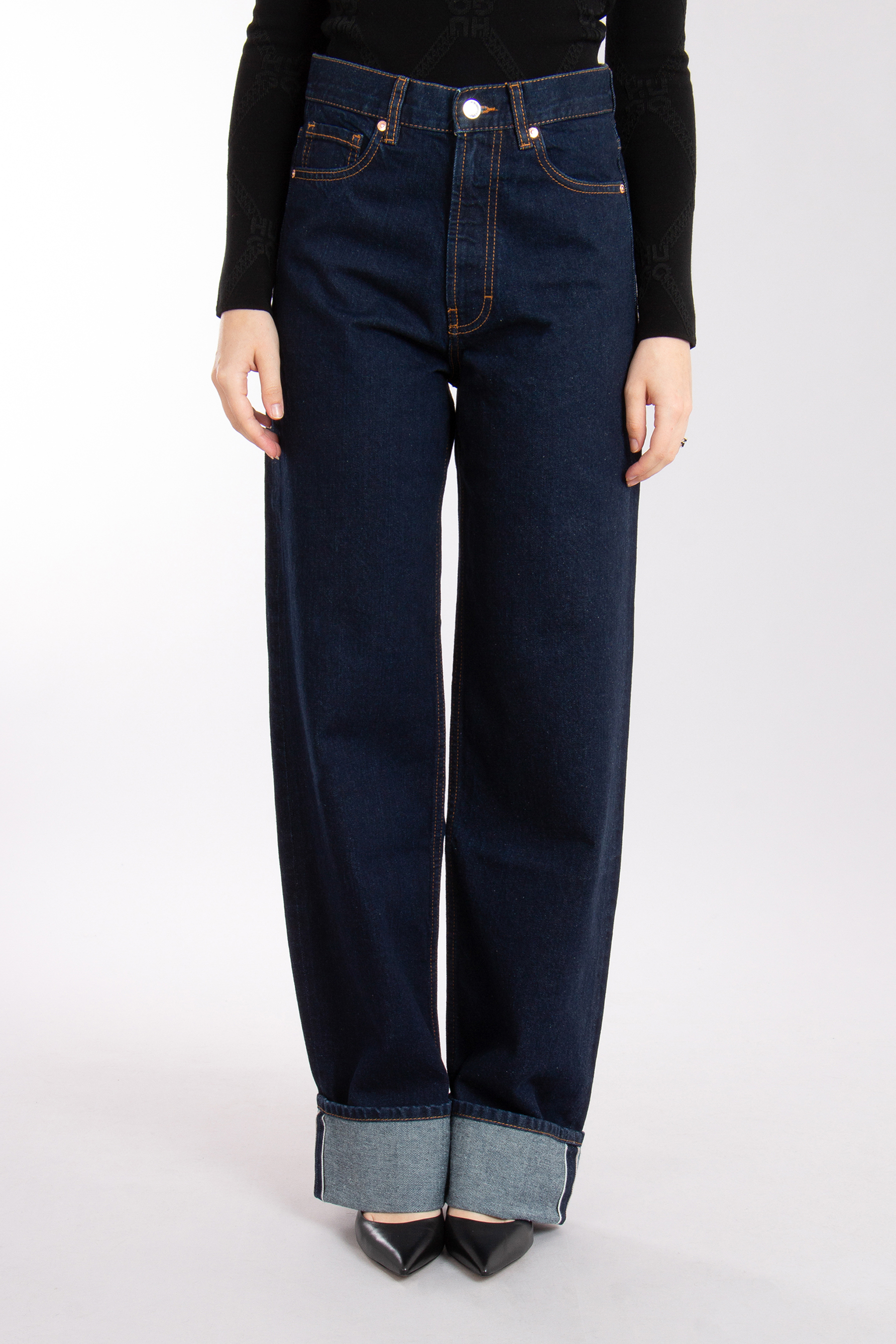 HUGO Straight Cotton Denim Jeans Gealena HUGO Straight Cotton Denim Jeans Gealena