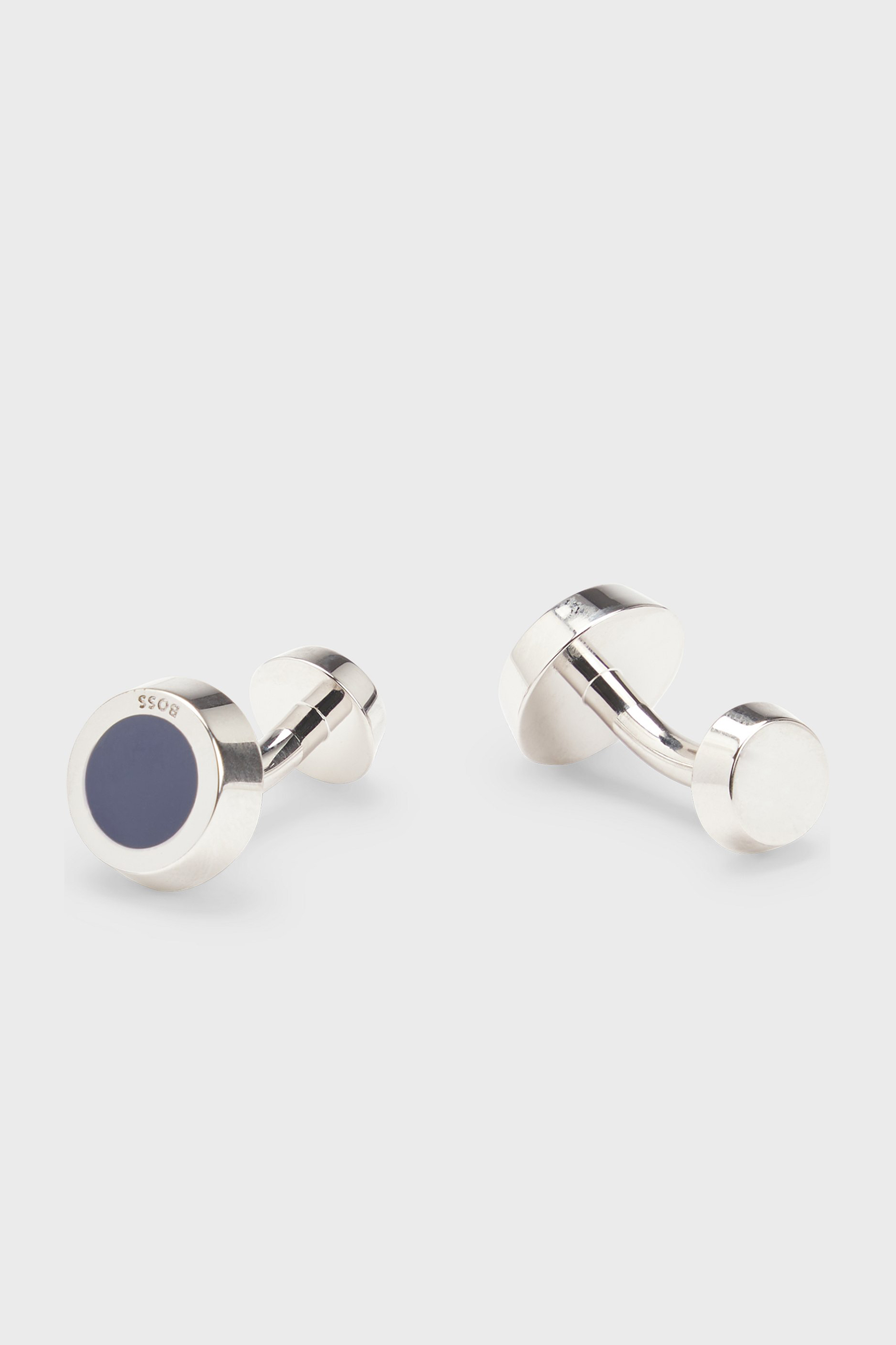 BOSS Round Polished Brass Cufflinks B-Simony