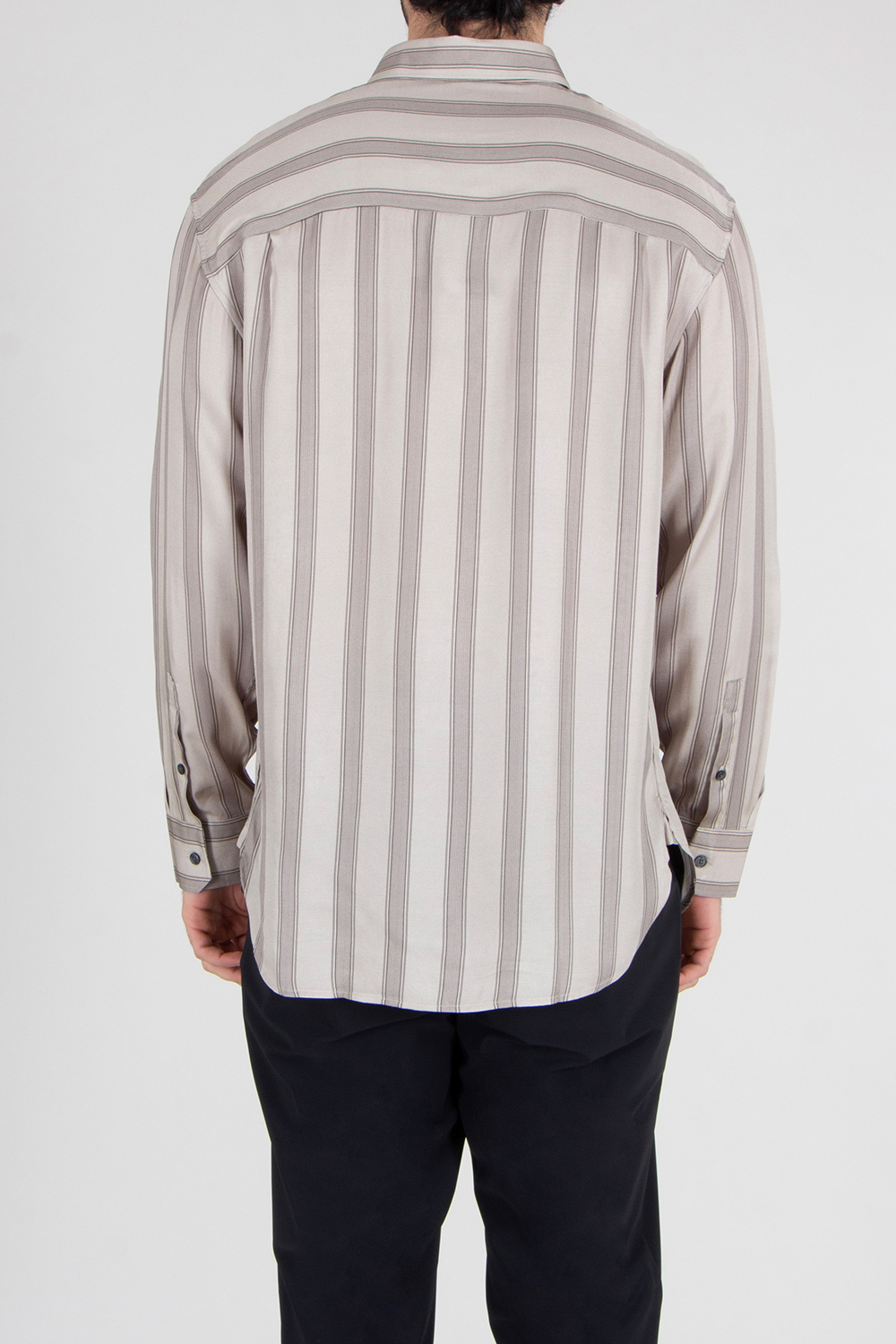 EMPORIO ARMANI Comfort Fit Striped Eco Viscose Satin Shirt