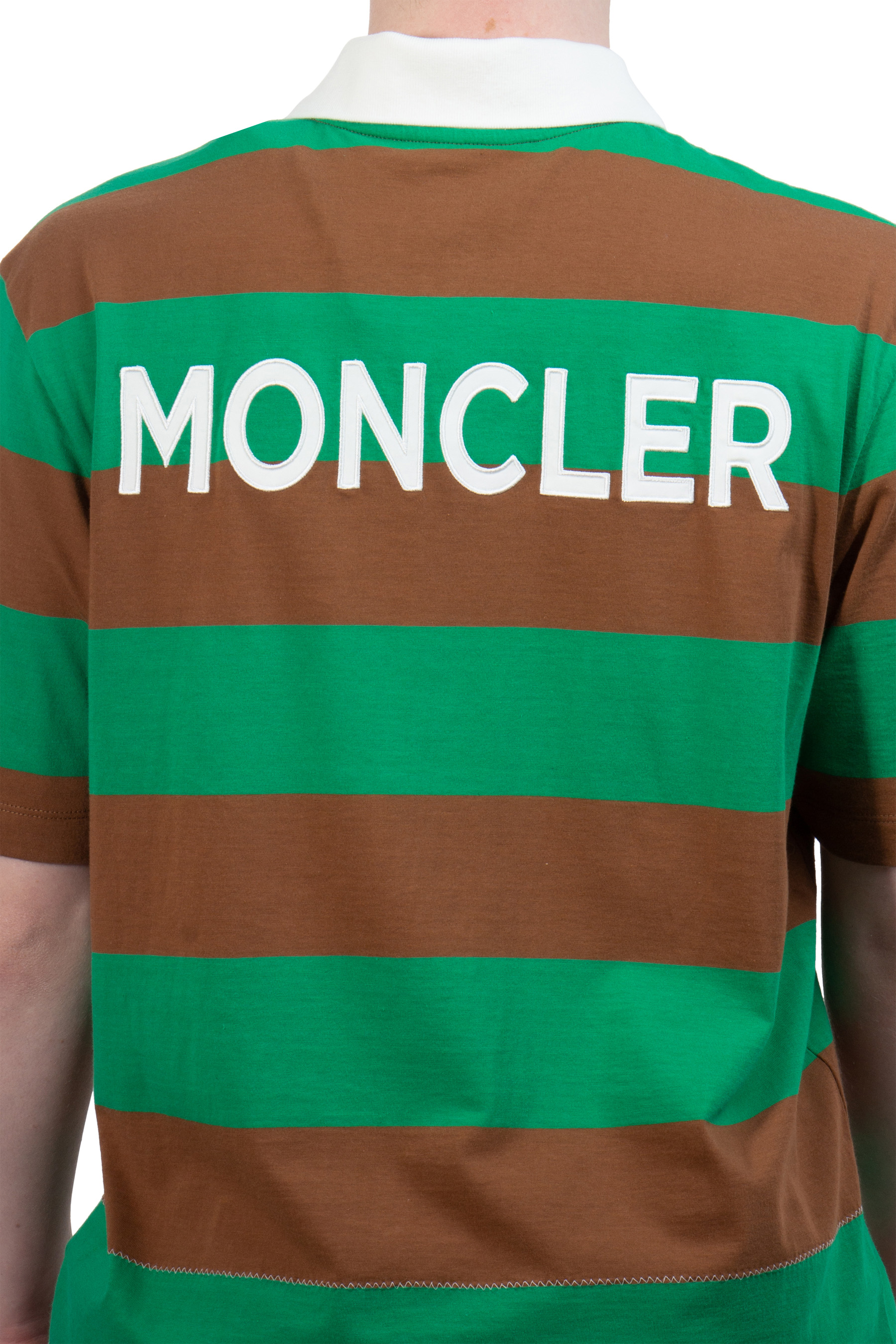 MONCLER Striped Cotton Polo Shirt MONCLER Striped Cotton Polo Shirt