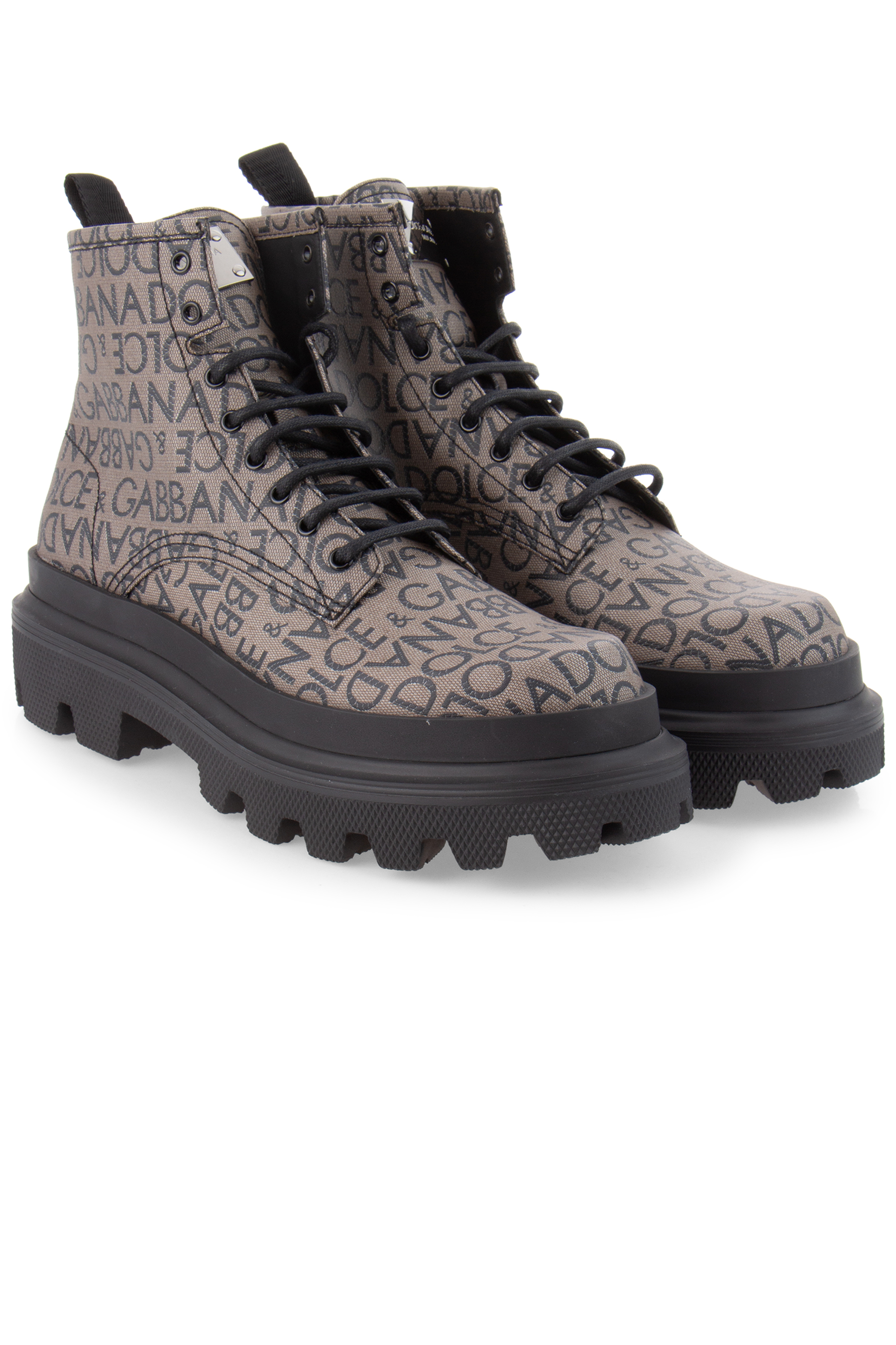 DOLCE & GABBANA Coated Jacquard Ankle Boots DOLCE & GABBANA Coated Jacquard Ankle Boots