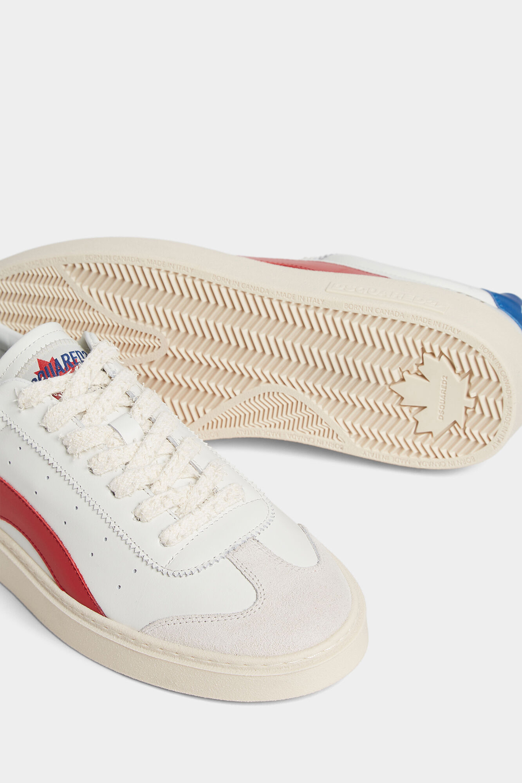 DSQUARED2 Leather Sneakers Rider Bekleidung, Schuhwerk, Schuh, Sneaker
