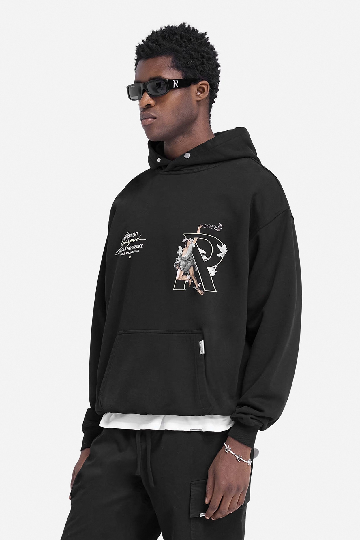 REPRESENT Hermes Print Cotton Hoodie REPRESENT Hermes Print Cotton Hoodie