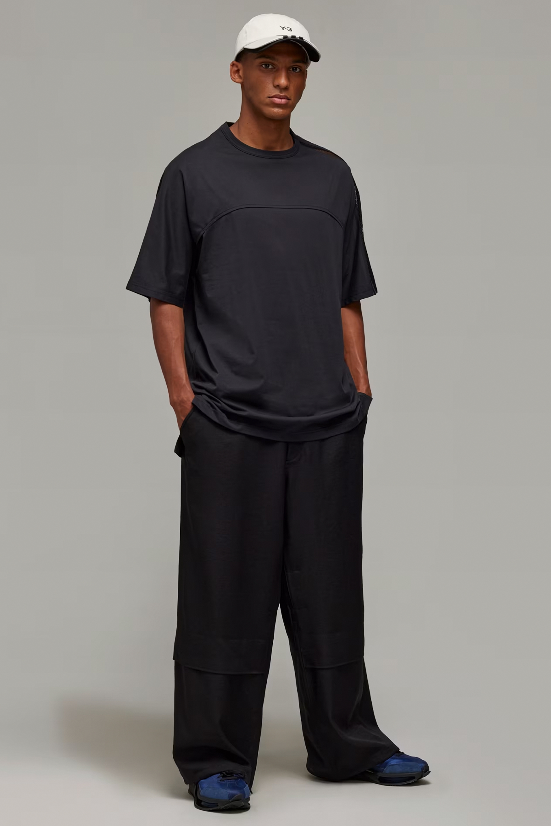 Y-3 Mesh 3S Cotton Blend Jersey T-Shirt Y-3 Mesh 3S Cotton Blend Jersey T-Shirt