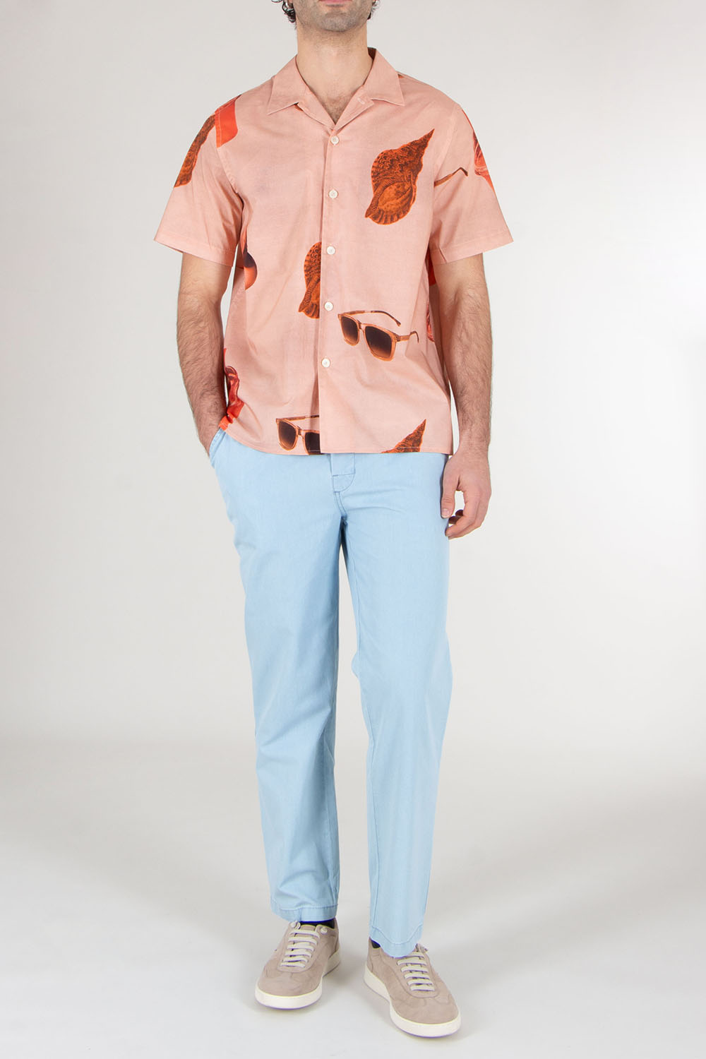 PAUL SMITH Relaxed Fit Organic Cotton Short Sleeve Shirt  