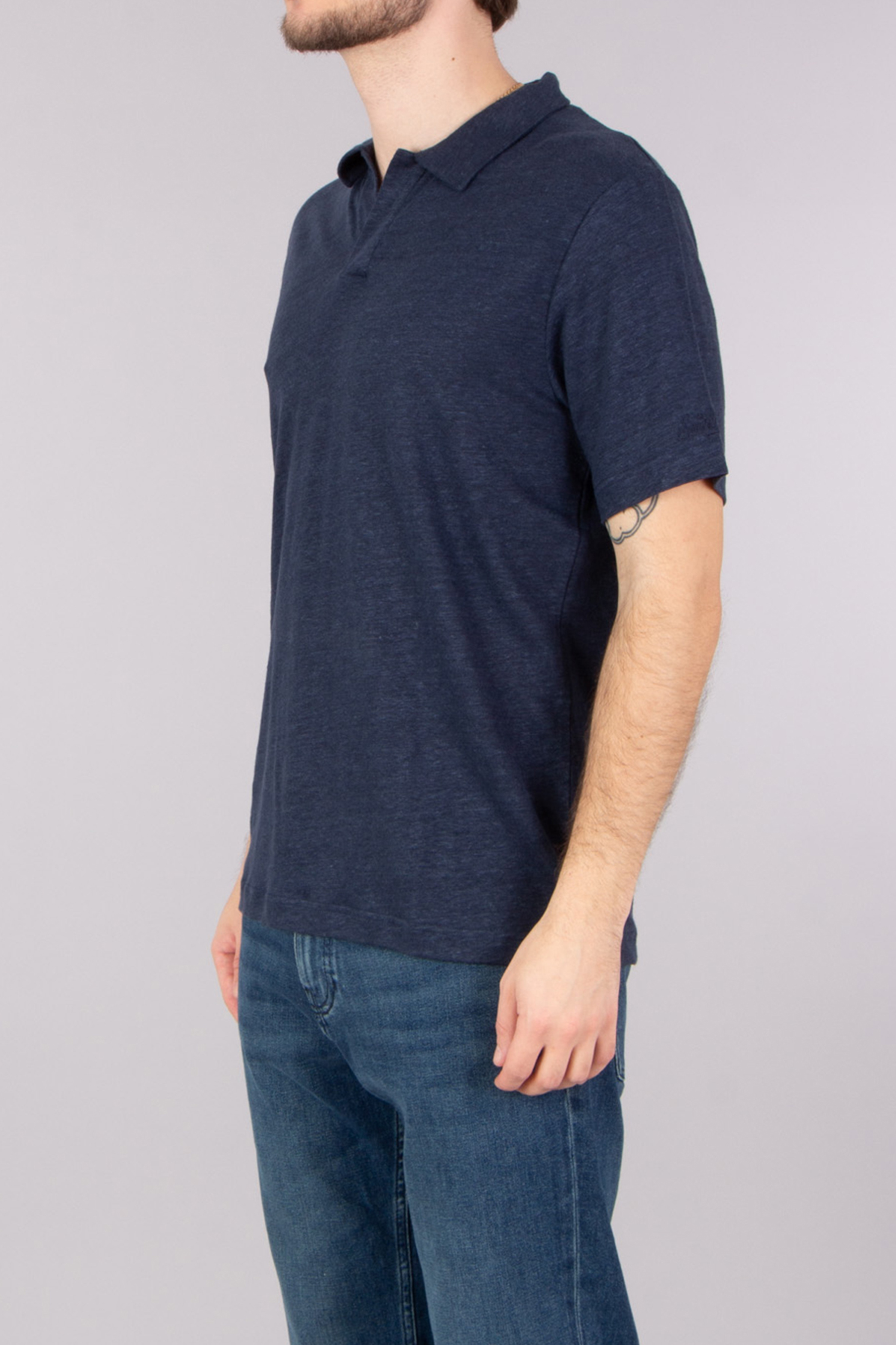 MC 2 SAINT BARTH Regular Fit Linen Jersey Polo Shirt Fraser