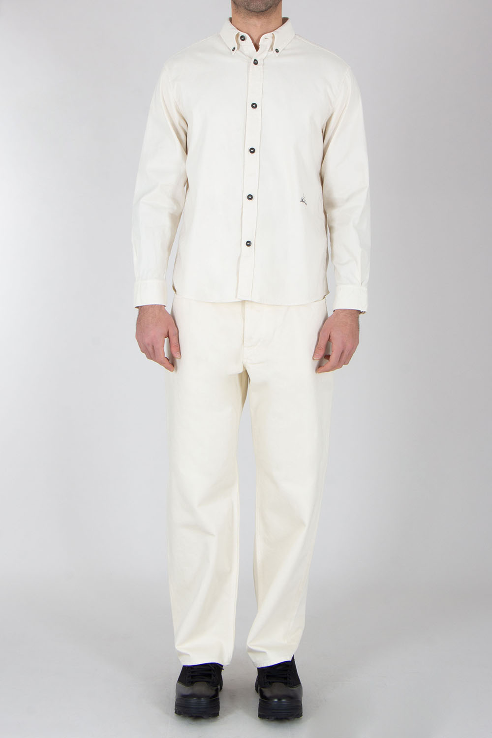 STONE ISLAND Comfort Fit Organic Cotton Oxford Button-Down Shirt