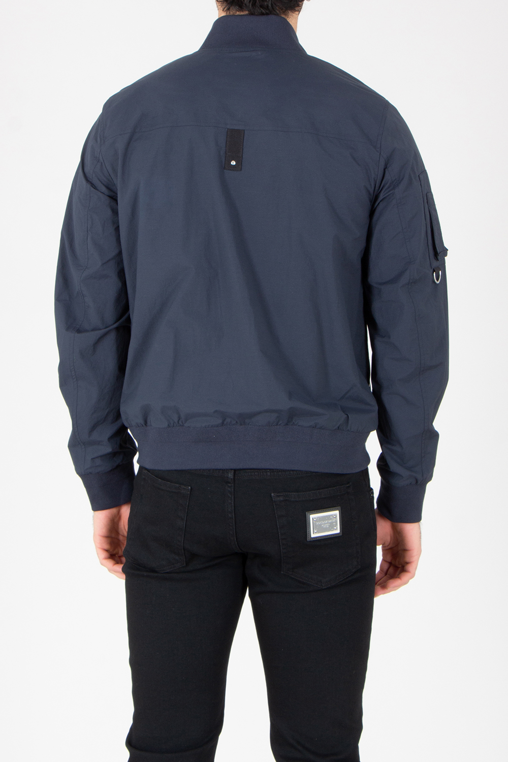 MOOSE KNUCKLES Regular Fit Recyceld Nylon-Cotton Stretch Crinkle Courville Bomber Jacket