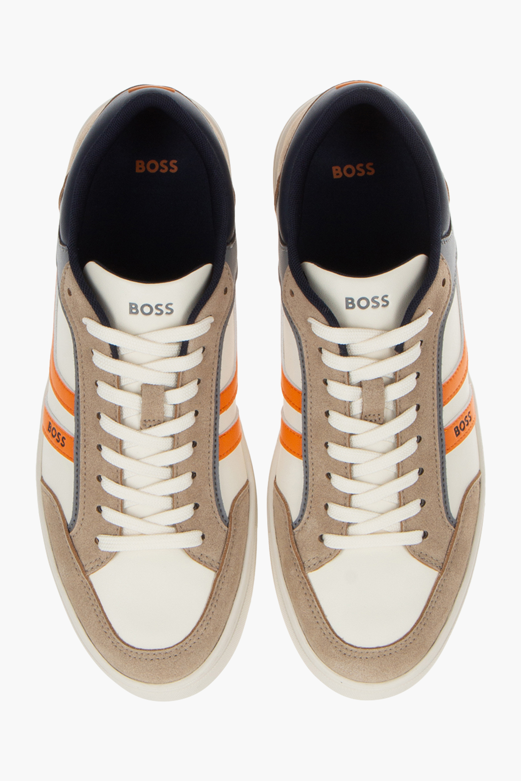 BOSS Colour-Block Faux Leather Sneakers Rhys