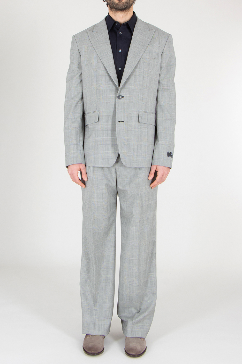 BALMAIN Straight Fit Prince Of Wales Check Virgin Wool Jacket