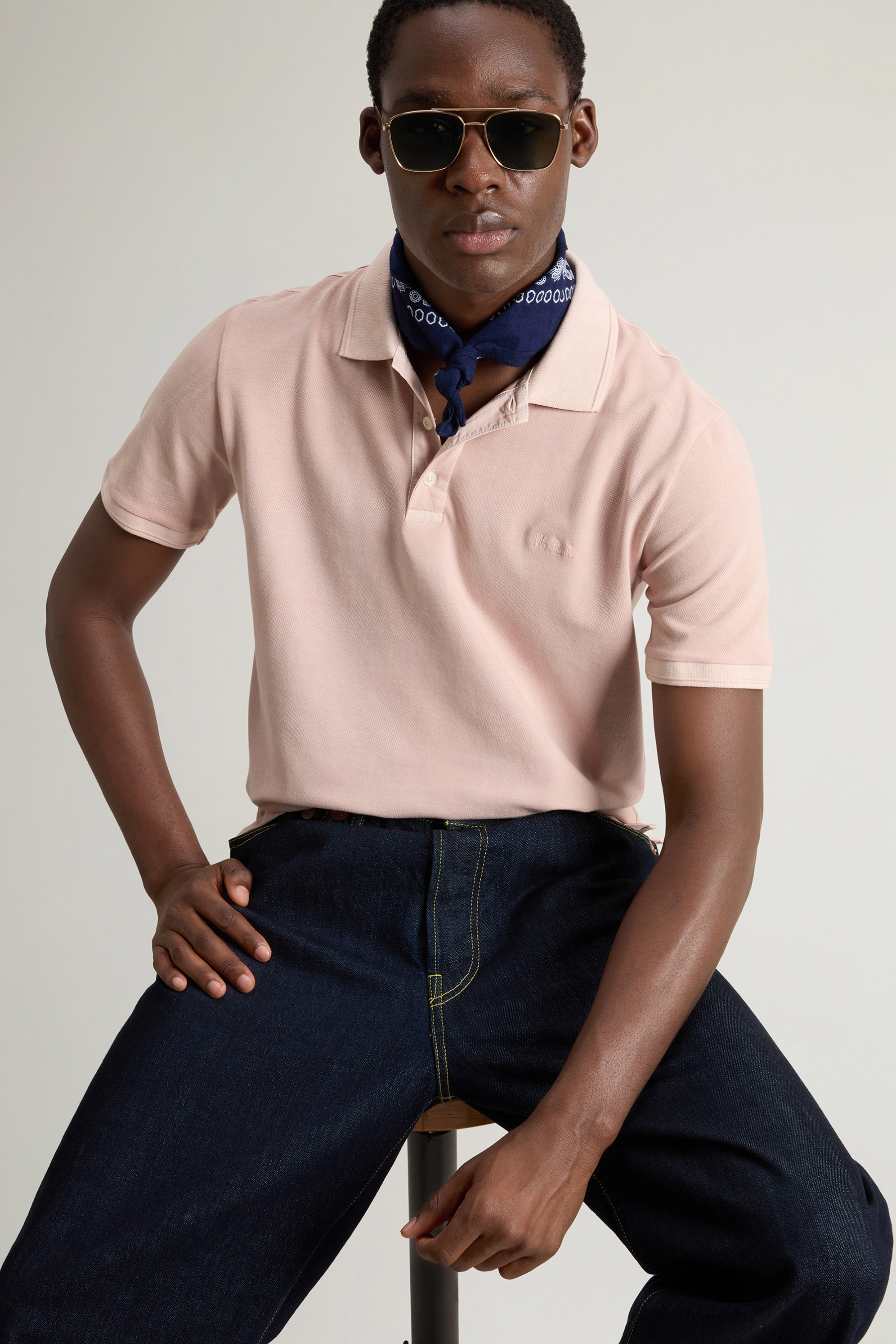 WOOLRICH Slim Fit Stretch Cotton Piqué Polo Shirt Mackinack WOOLRICH Slim Fit Stretch Cotton Piqué Polo Shirt Mackinack