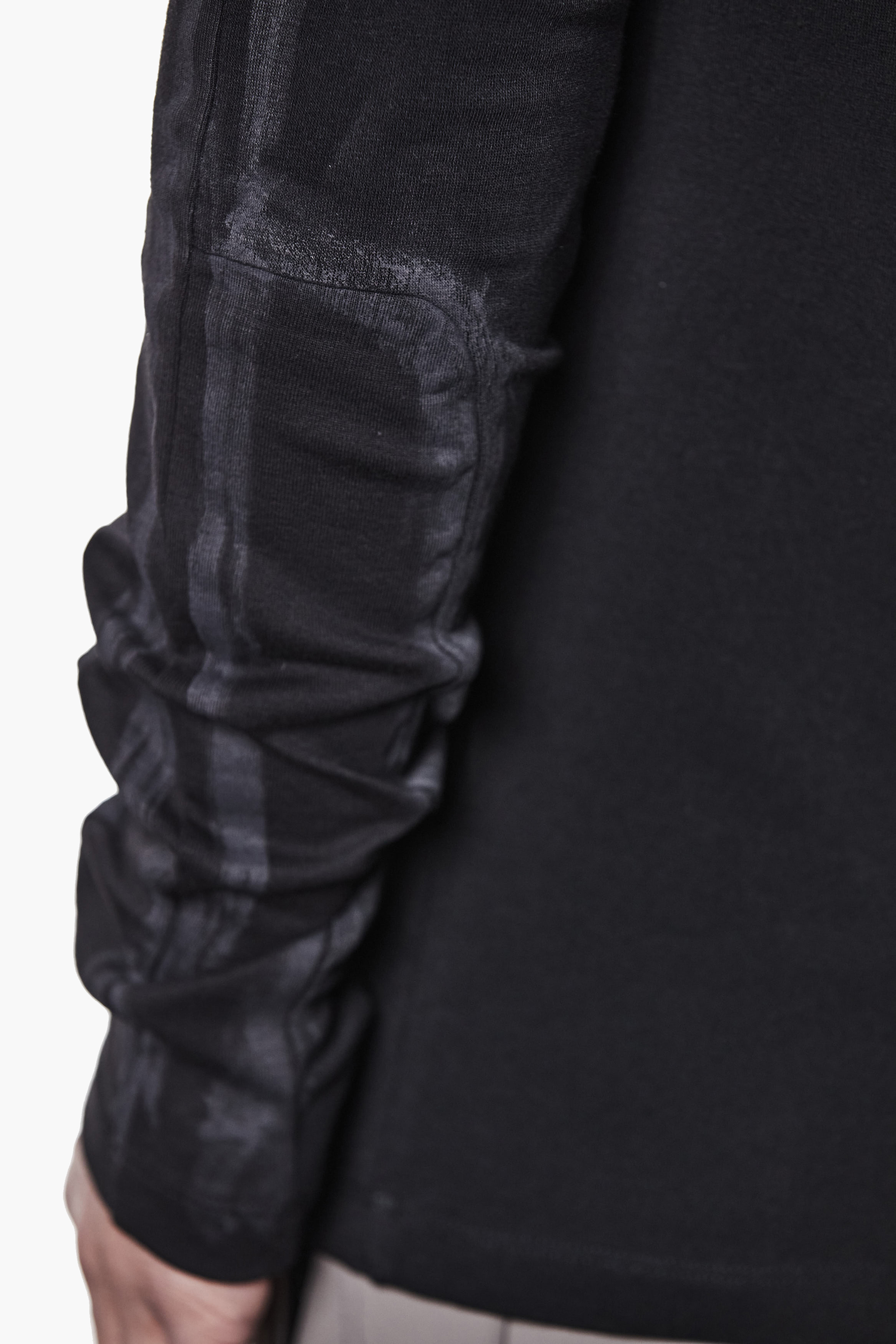 THOM KROM Regular Fit Hand Painted Cotton-Modal Stretch Jersey Long-Sleeve T-Shirt Langarm, Ärmel, Hosen, Mantel, Jacke