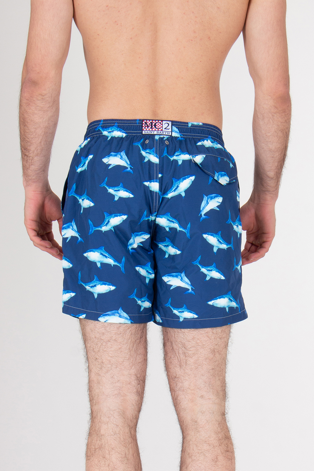 MC2 SAINT BARTH Recycled Polyester Lightning Shark Swim Shorts